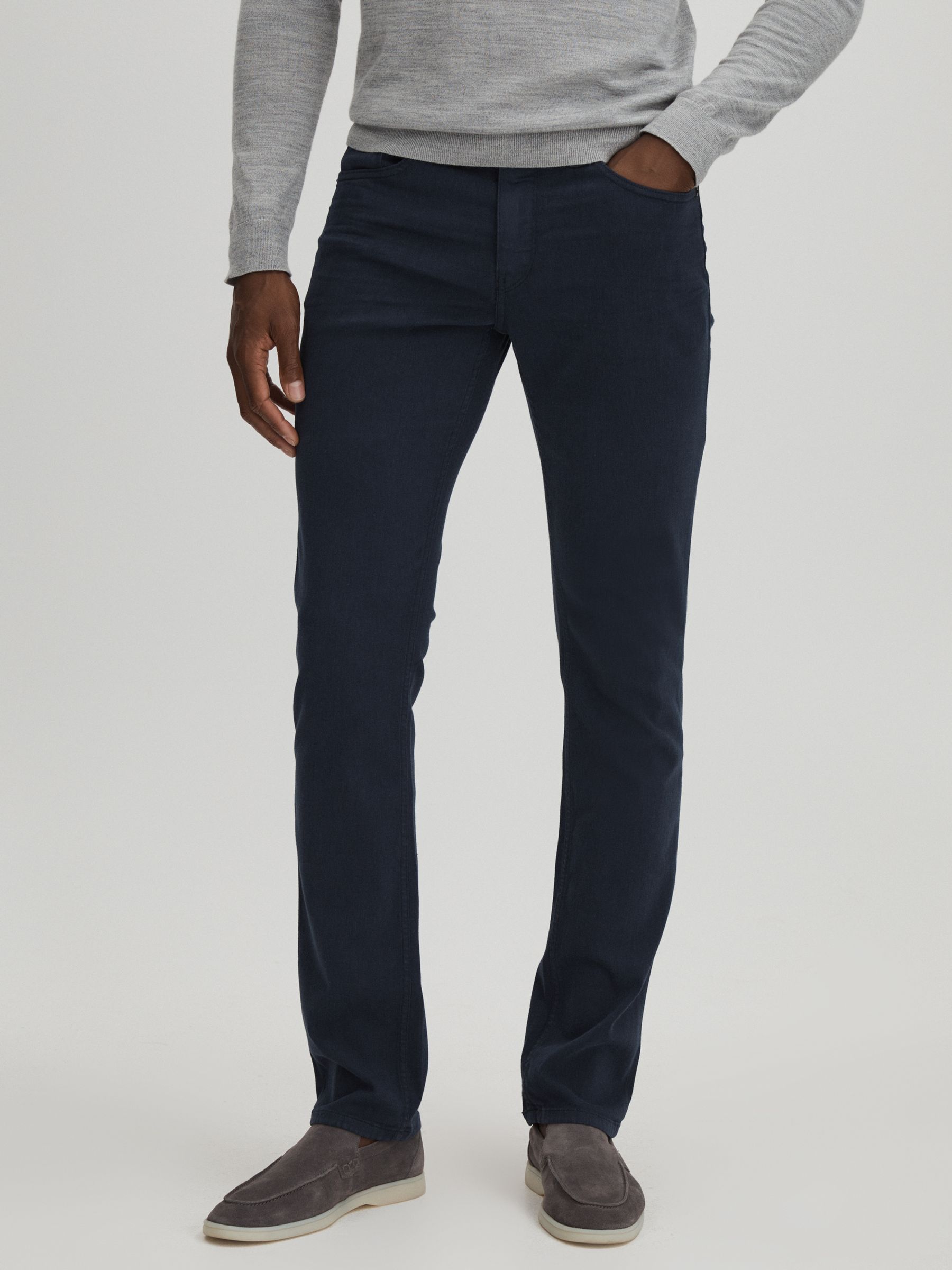Paige Straight Leg Jeans in Sapphire Blue - Image 1 of 6