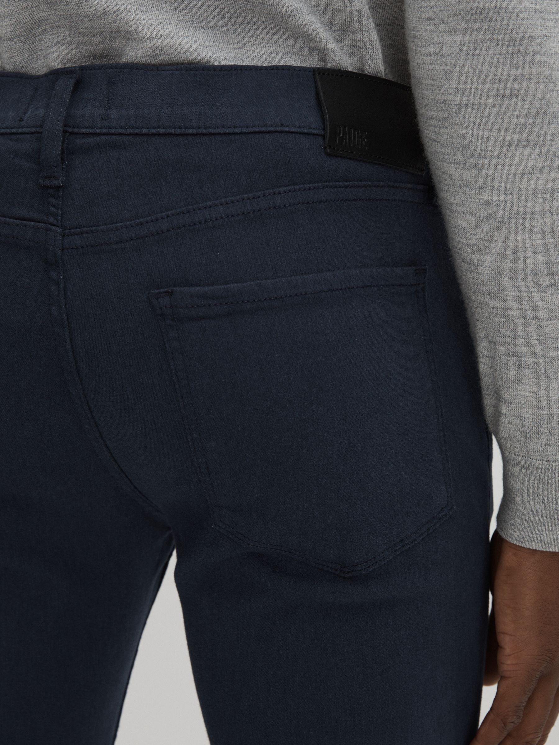 Paige Straight Leg Jeans in Sapphire Blue - Image 4 of 6