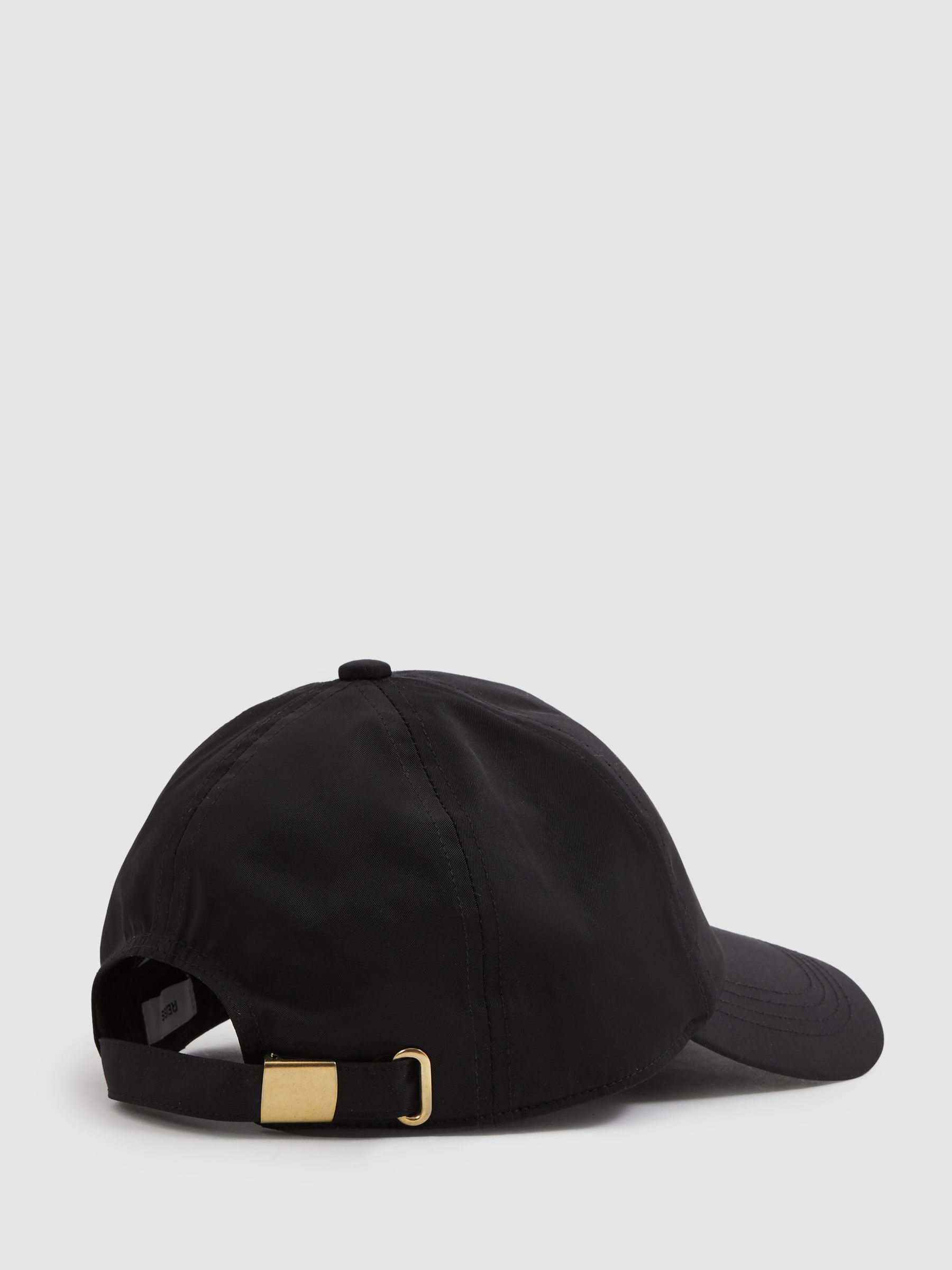 Adjustable Embroidered Logo Baseball Cap in Black - Image 3 of 4