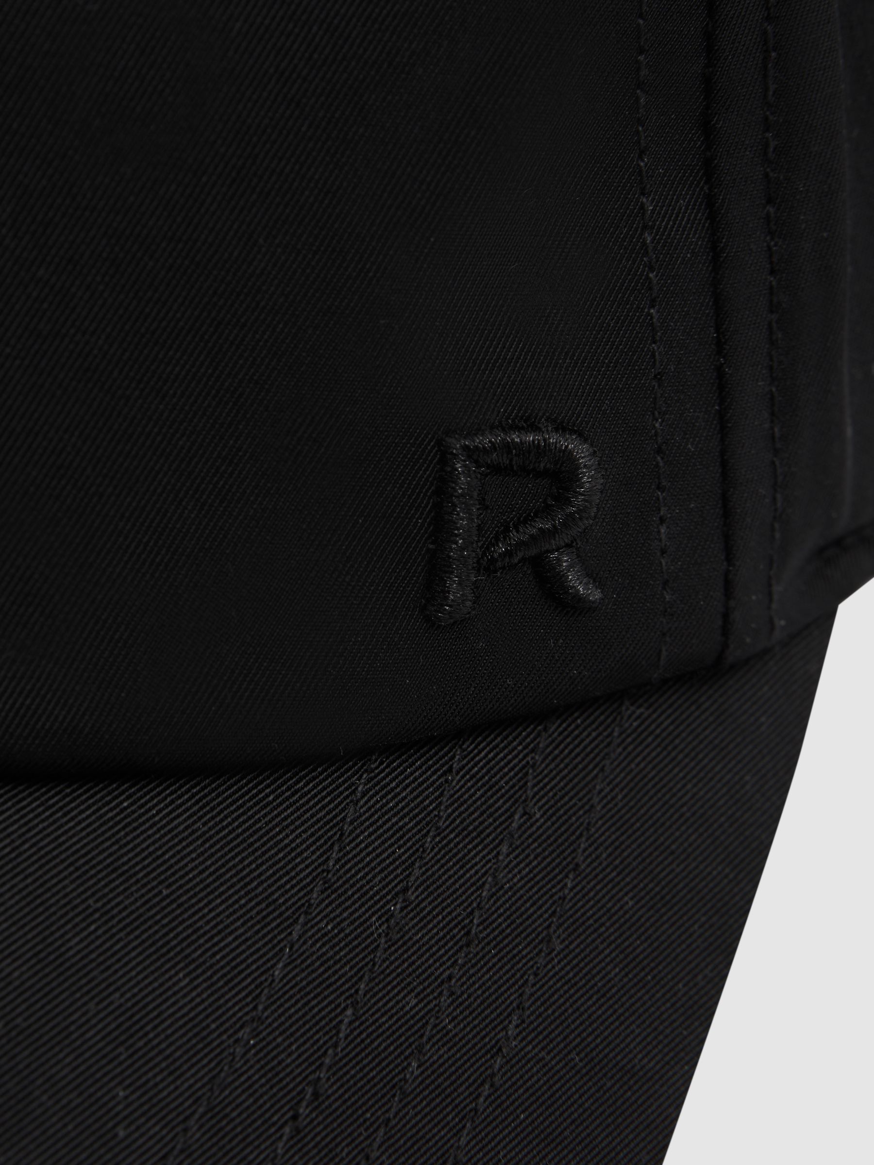 Adjustable Embroidered Logo Baseball Cap in Black - Image 4 of 4