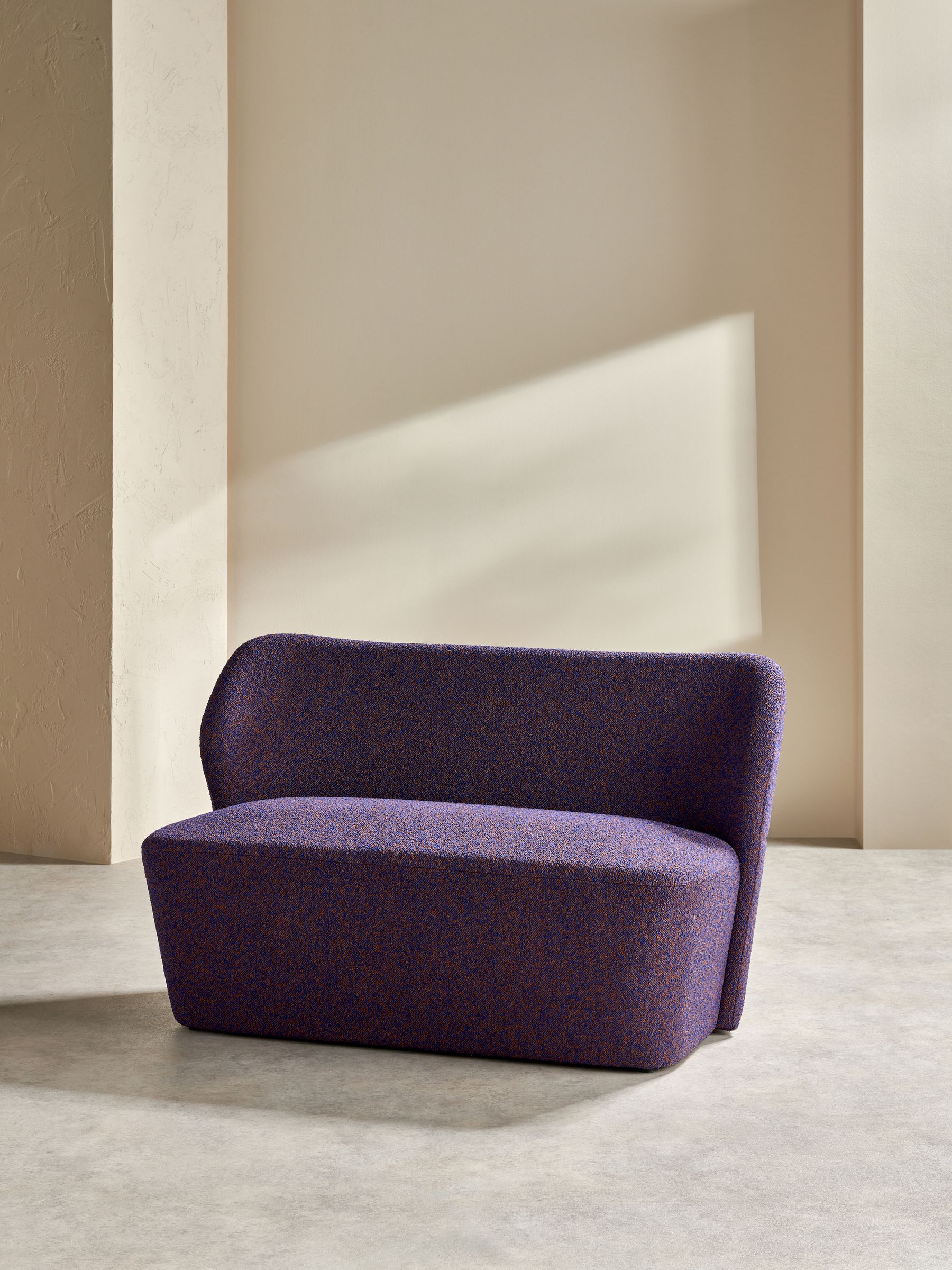 Topeka Small 2 Seater Sofa in Cobalt Blue Pax Boucle - Image 2 of 4