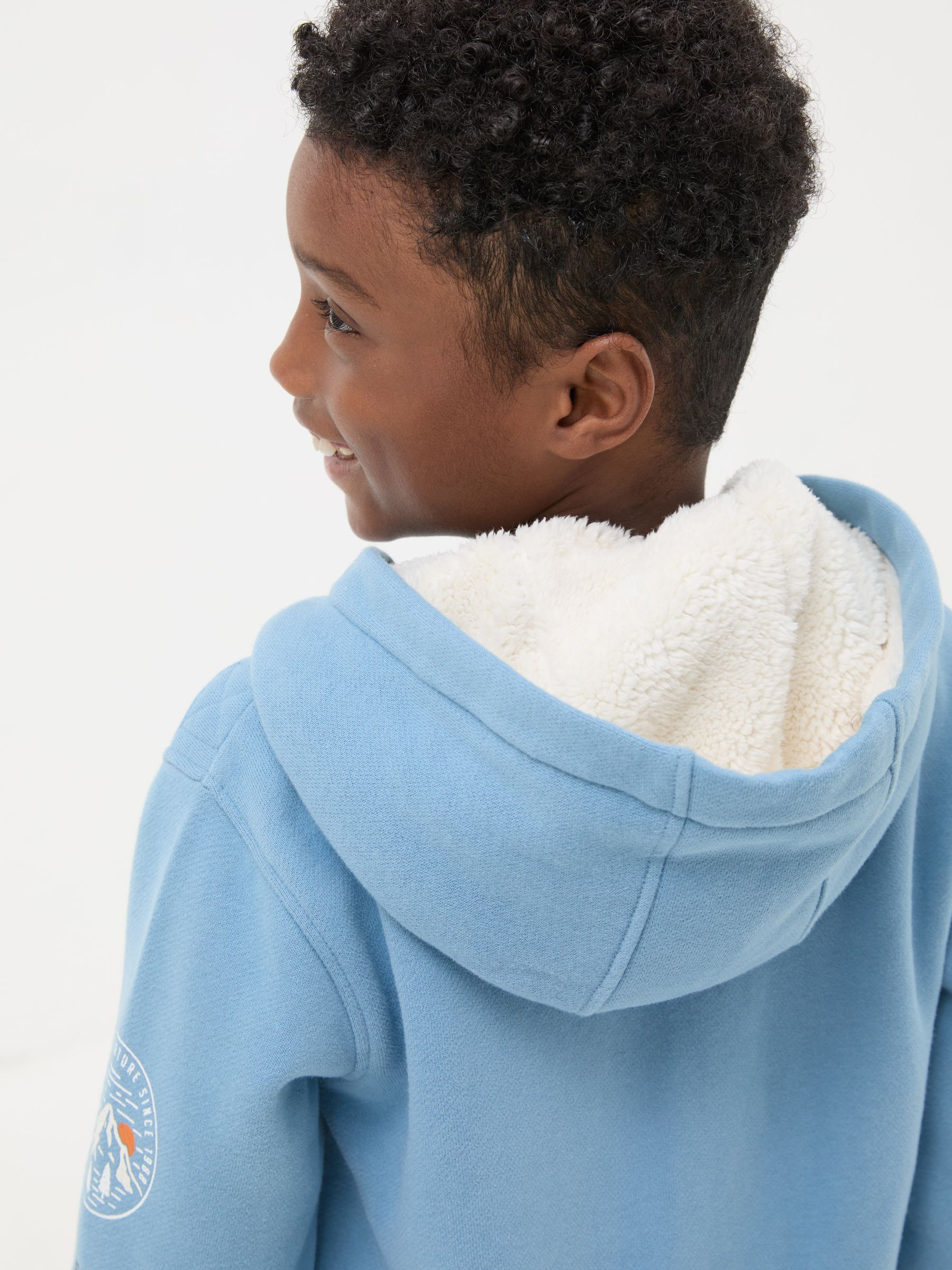 Blue Ski Borg Zip Through Hoodie - Image 3 of 5
