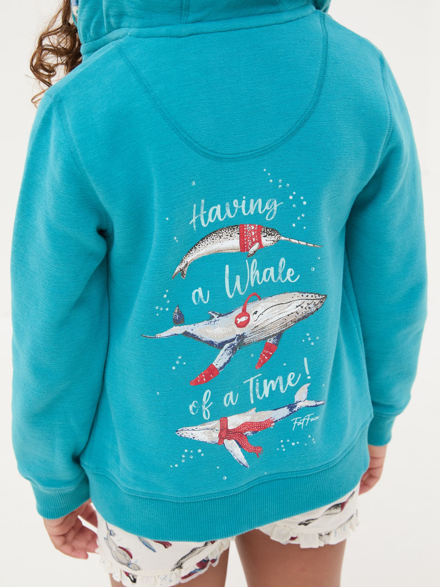 Teal Blue Shelter Wilson the Whale Zip Thru - Image 3 of 5