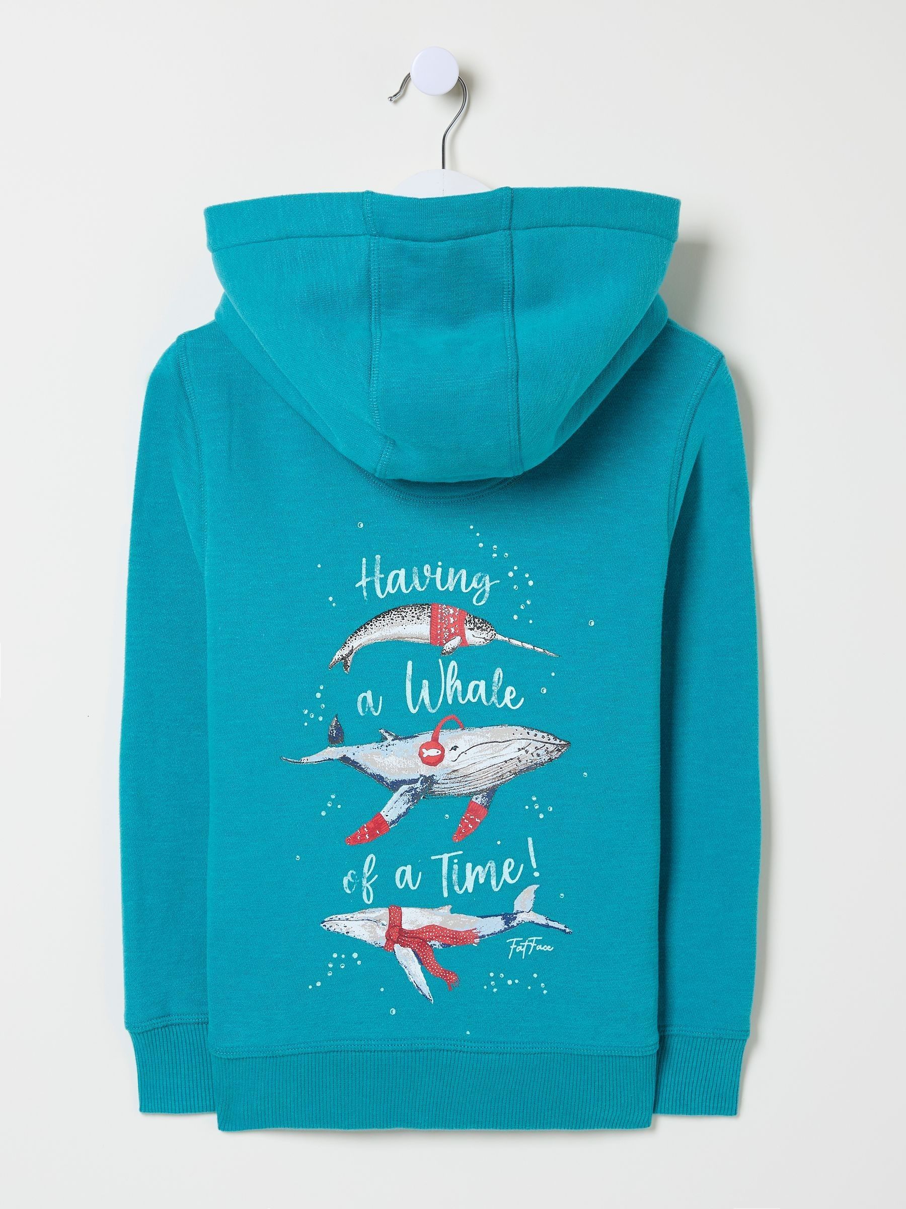 Teal Blue Shelter Wilson the Whale Zip Thru - Image 5 of 5