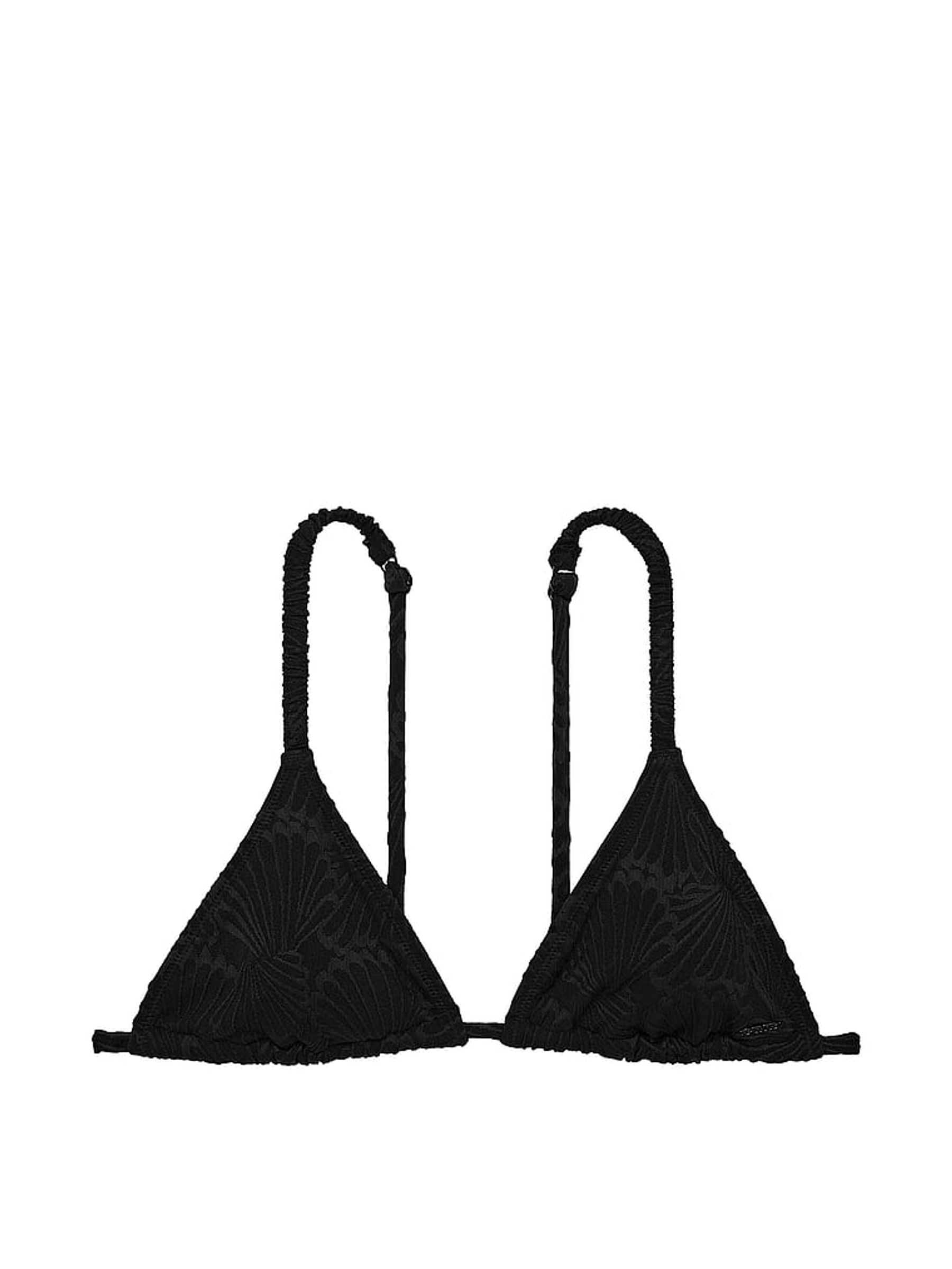 Pure Black Triangle Swim Bikini Top - Image 3 of 4
