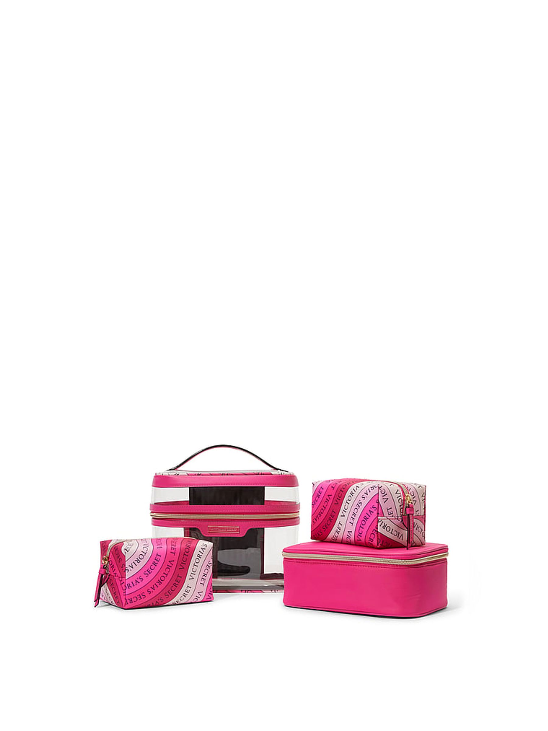 Hot Pink 4 in 1 Makeup Bag - Image 1 of 4