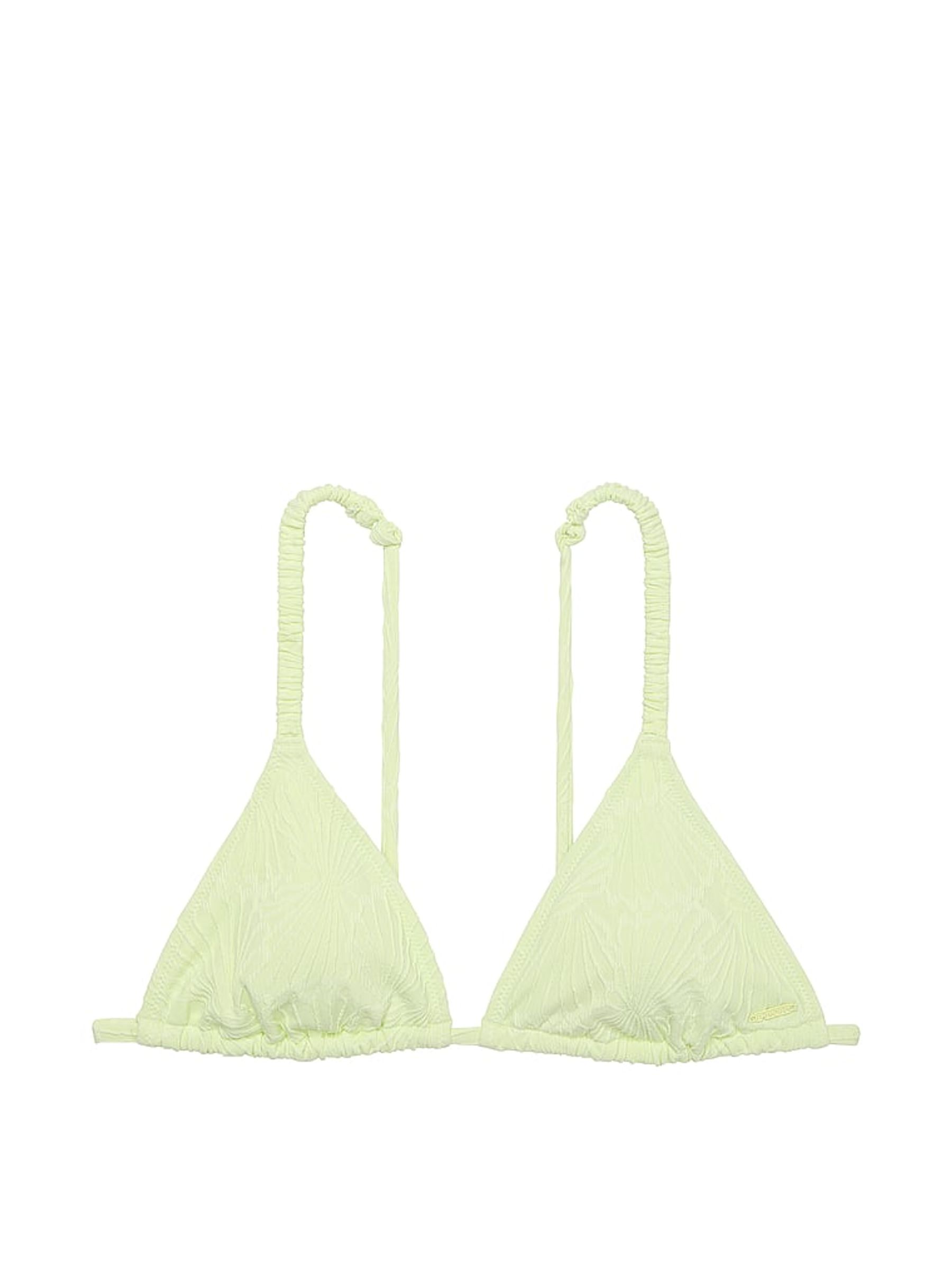 Lime Cream Green Triangle Swim Bikini Top - Image 3 of 4