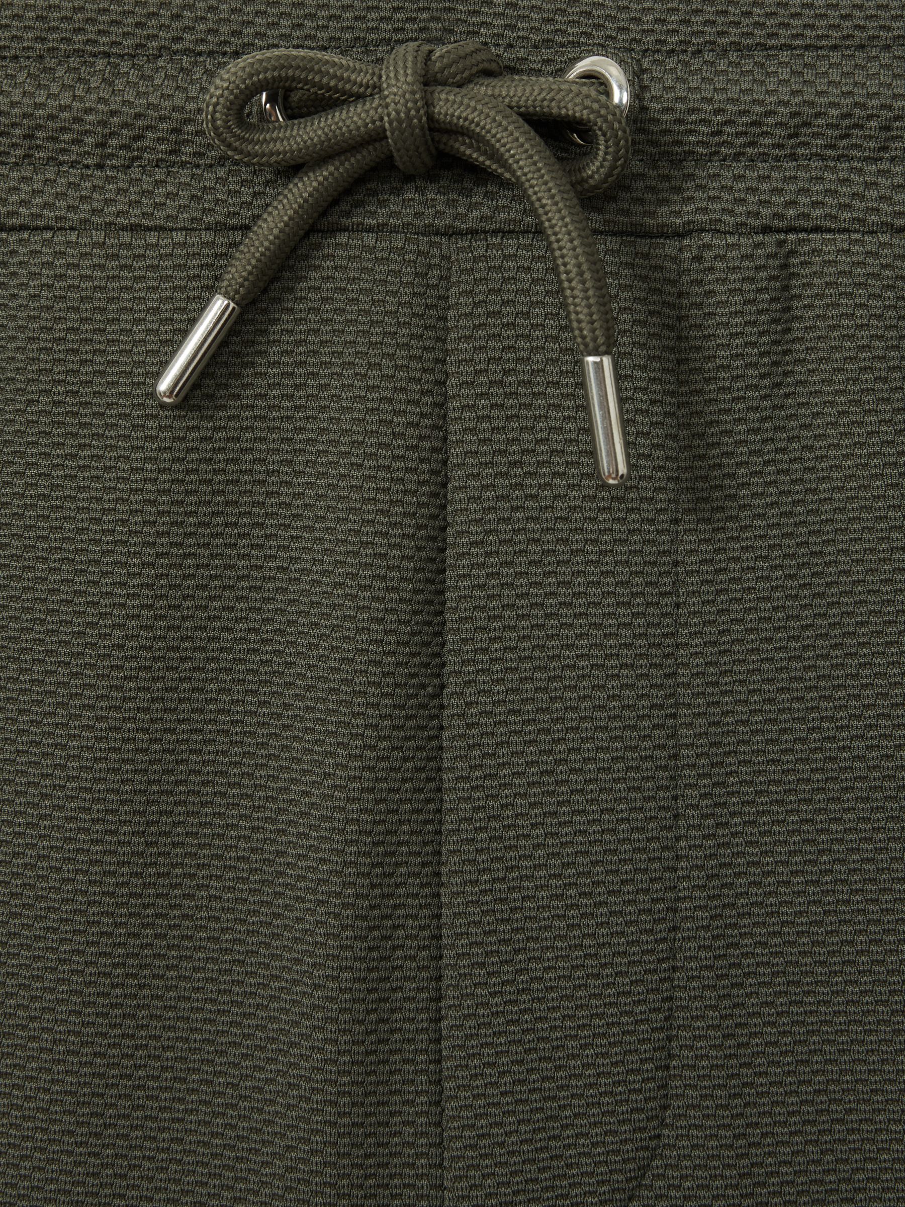 Textured Drawstring Shorts in Green Smoke - Image 6 of 6