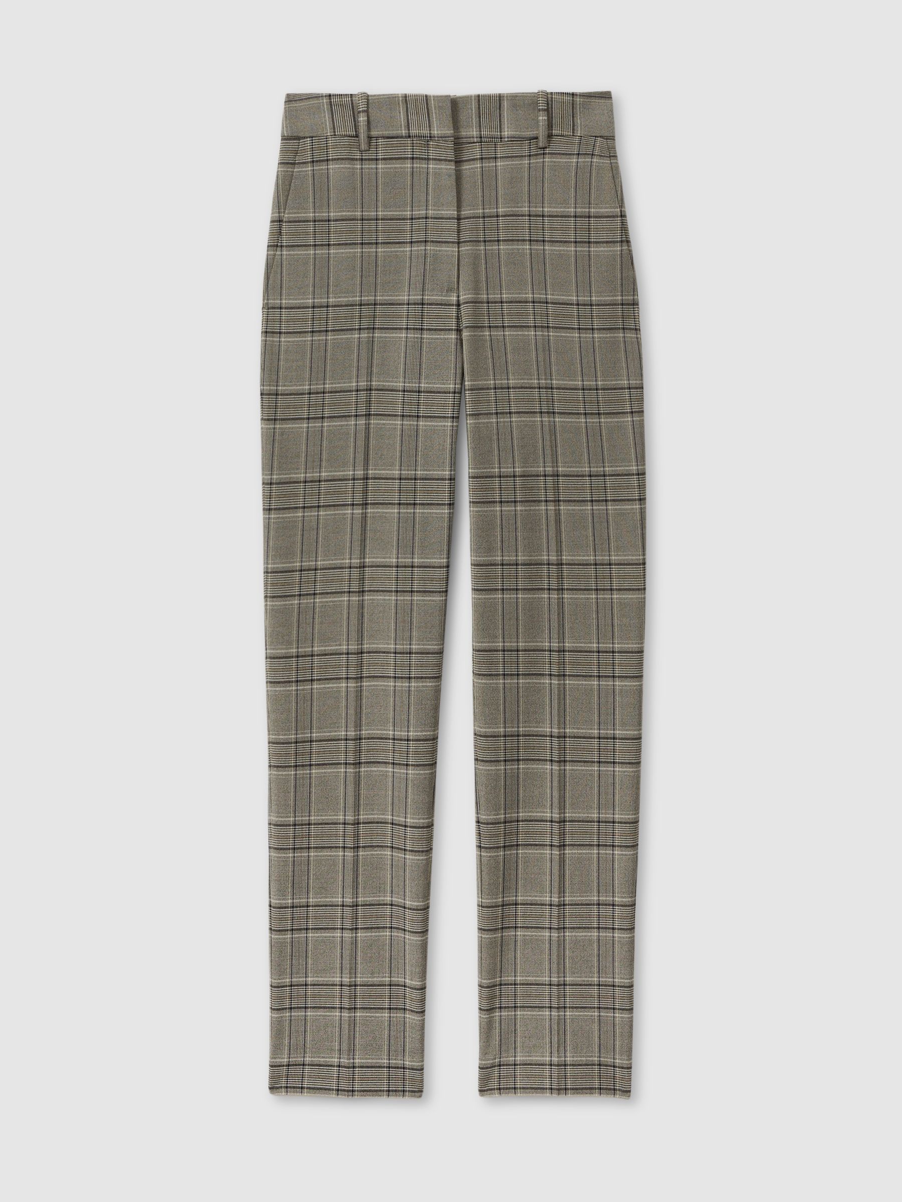 Checked Slim Fit Suit Trousers in Grey Check - Image 2 of 6