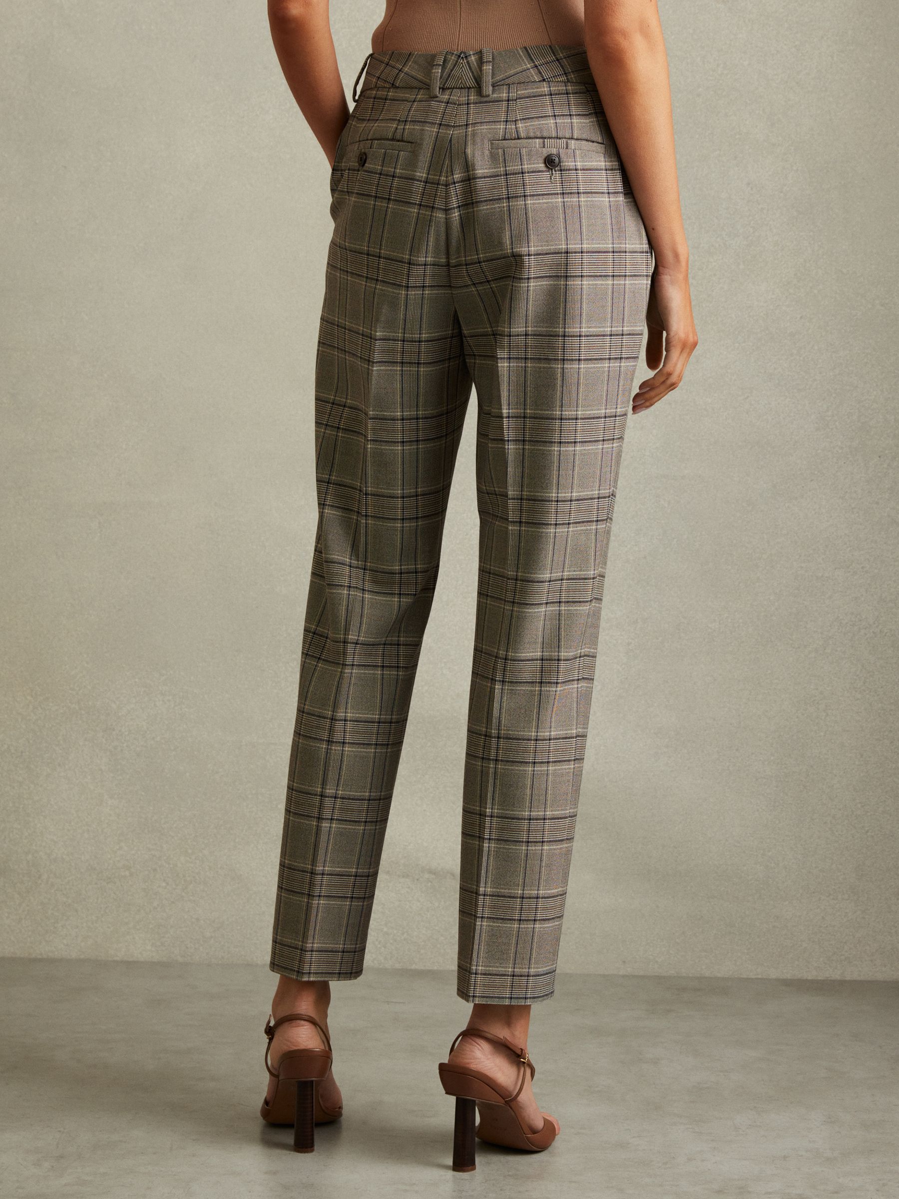 Checked Slim Fit Suit Trousers in Grey Check - Image 5 of 6