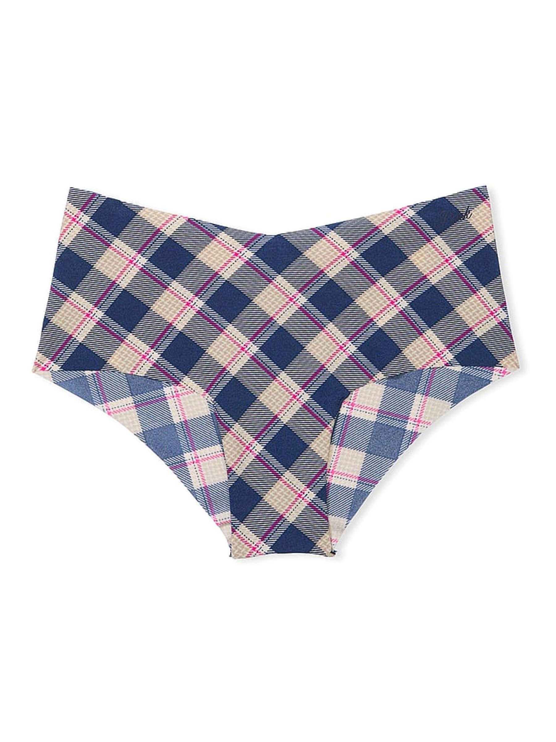 Blue Navy Plaid Print Cheeky Knickers - Image 3 of 3