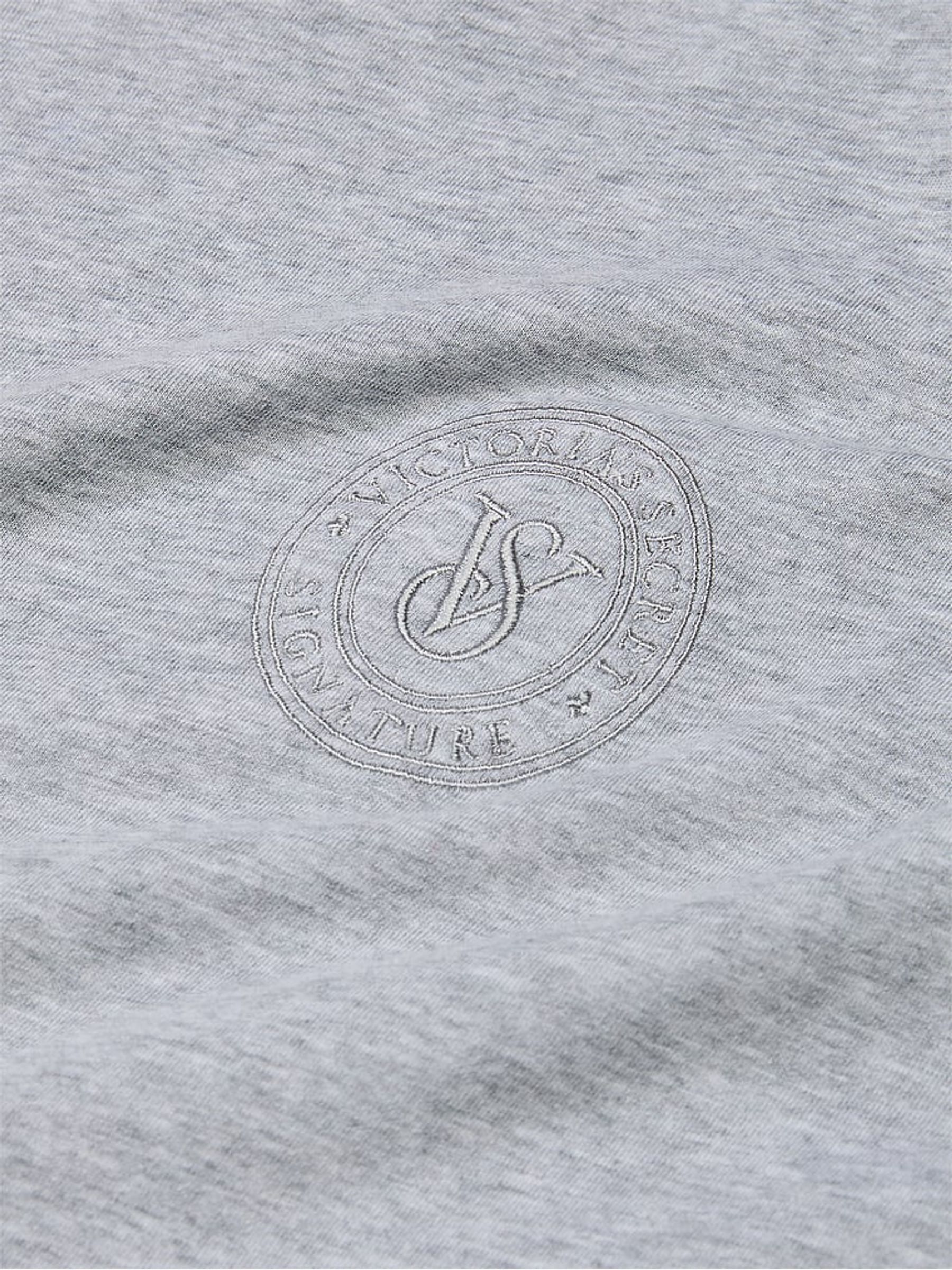 Heather Grey Tartan Plaid Long Sleeve T-Shirt Flannel Pyjama Set - Image 4 of 4