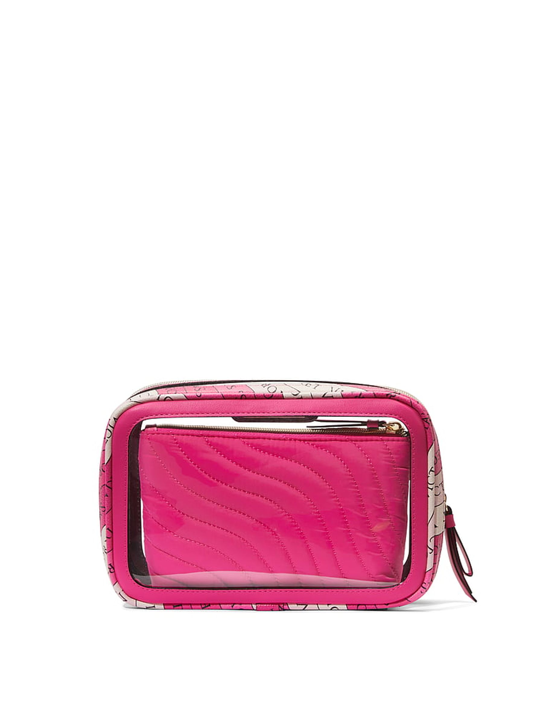 Hot Pink Travel Trio Makeup Bag - Image 3 of 3