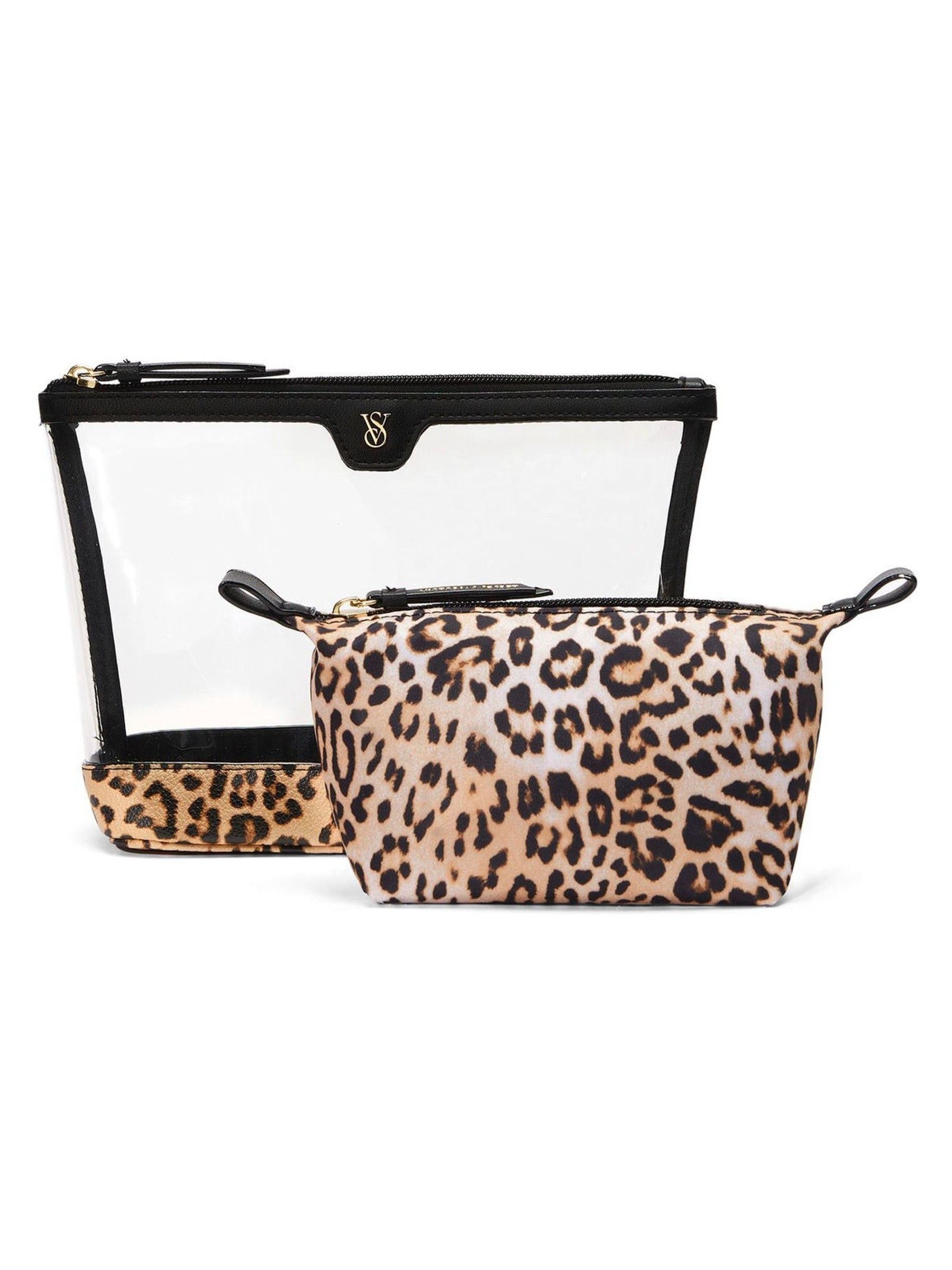 Leopard Brown AM/PM Makeup Bag Duo - Image 1 of 3