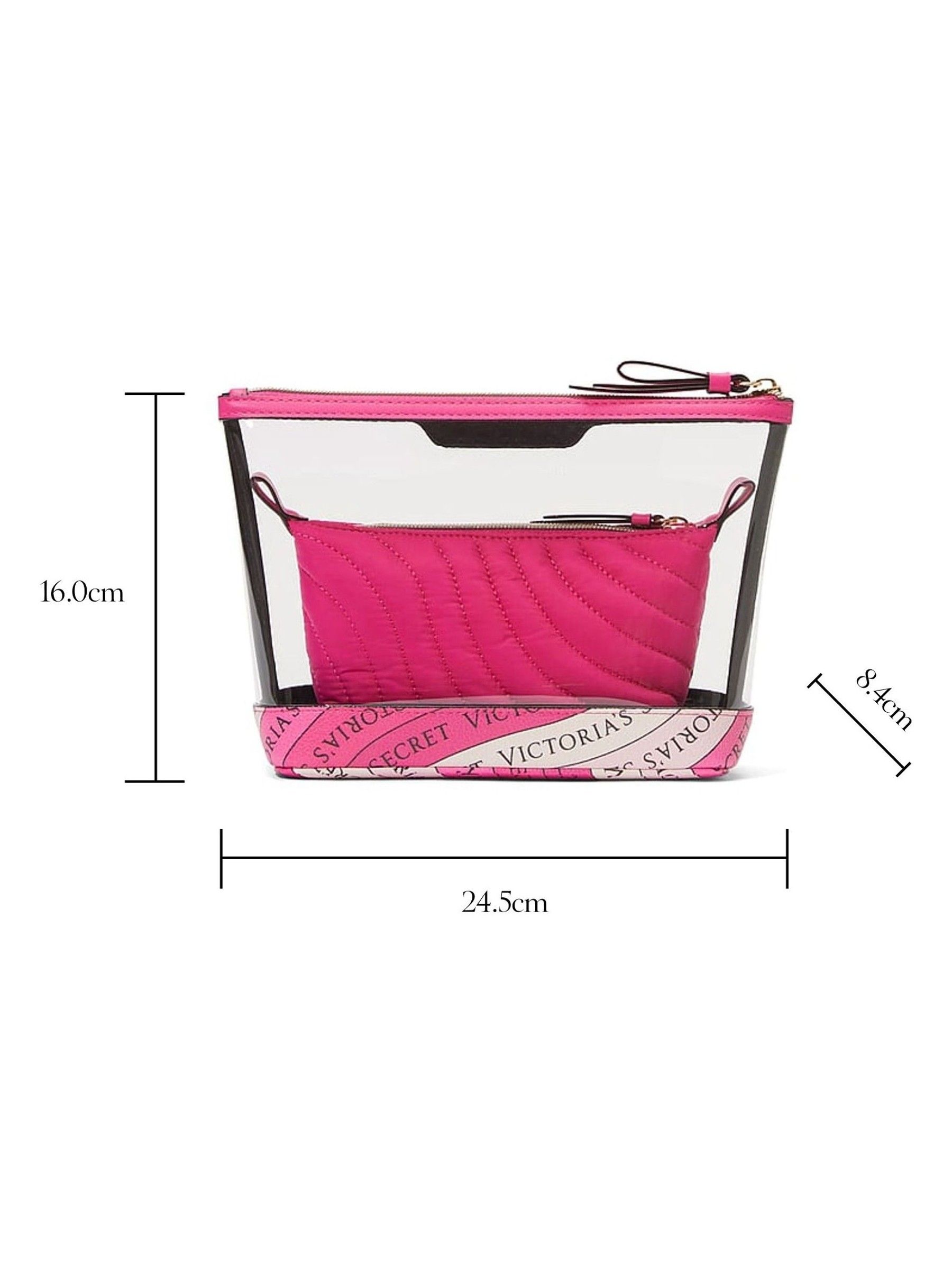 Hot Pink AM/PM Makeup Bag Duo - Image 4 of 4