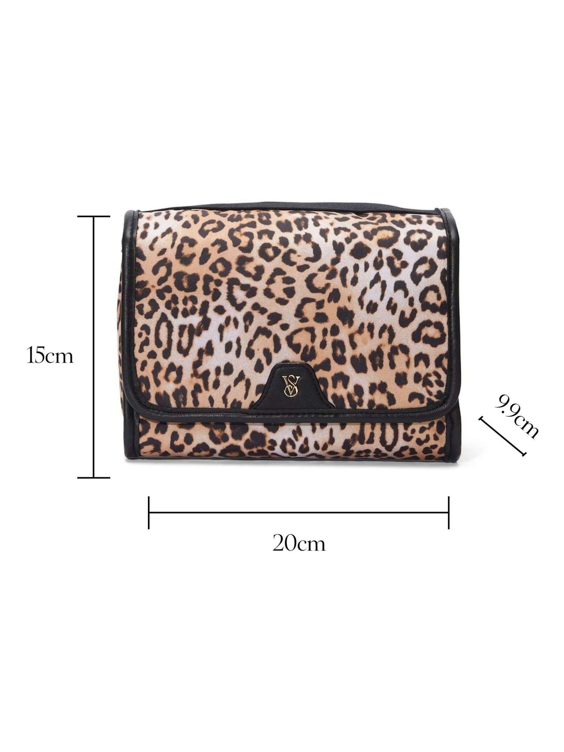 Leopard Brown Jetsetter Hanging Make Up Bag - Image 4 of 4