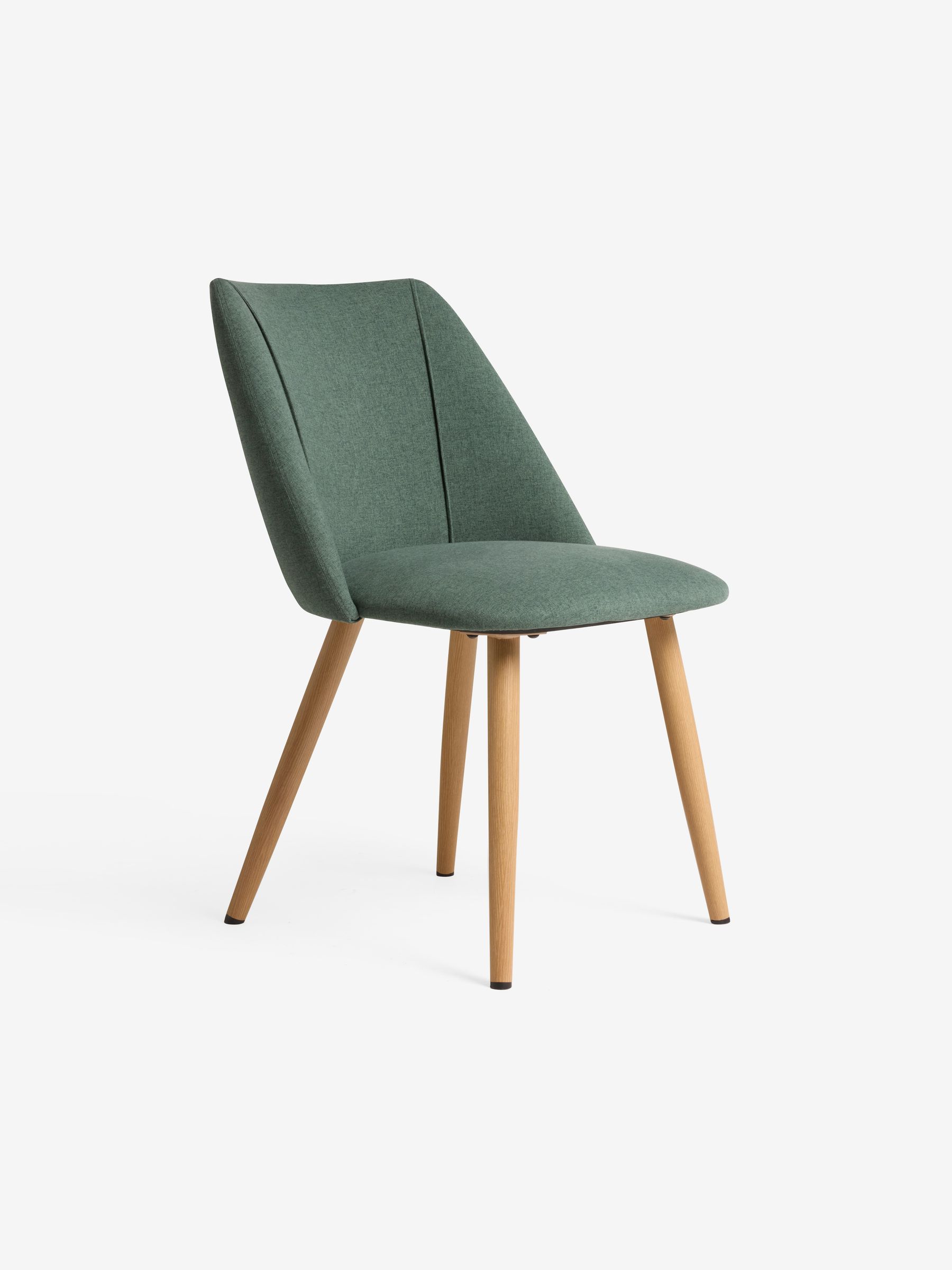 Set of 2 Bay Green and Oak Legs Lule Non Arm Dining Chairs - Image 5 of 5