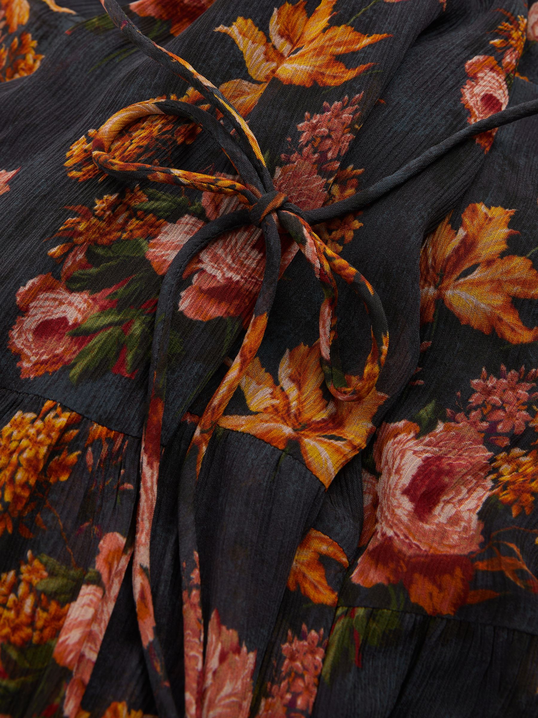 Calypso Navy Paige Silk Georgette Floral Print Maxi Dress - Image 2 of 5