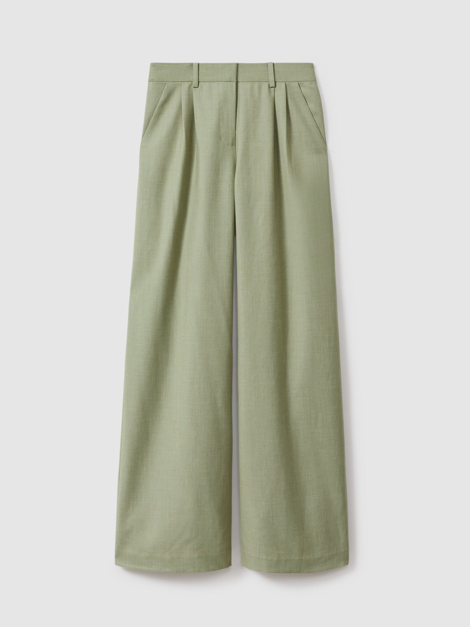 Significant Other Wide Leg Trousers in Sage - Image 2 of 5