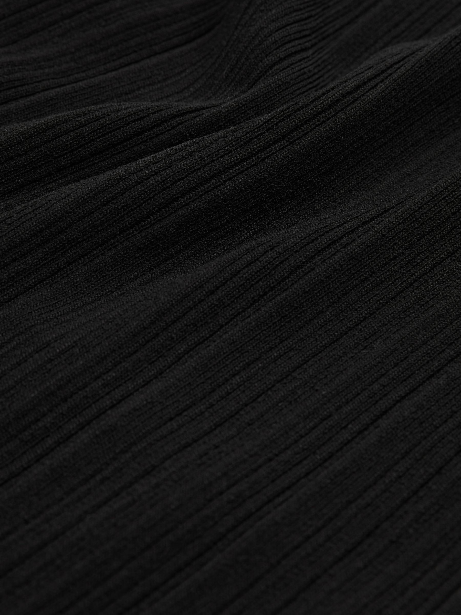 Yuelia Black Paige Ribbed Boat Neck Top - Image 2 of 5