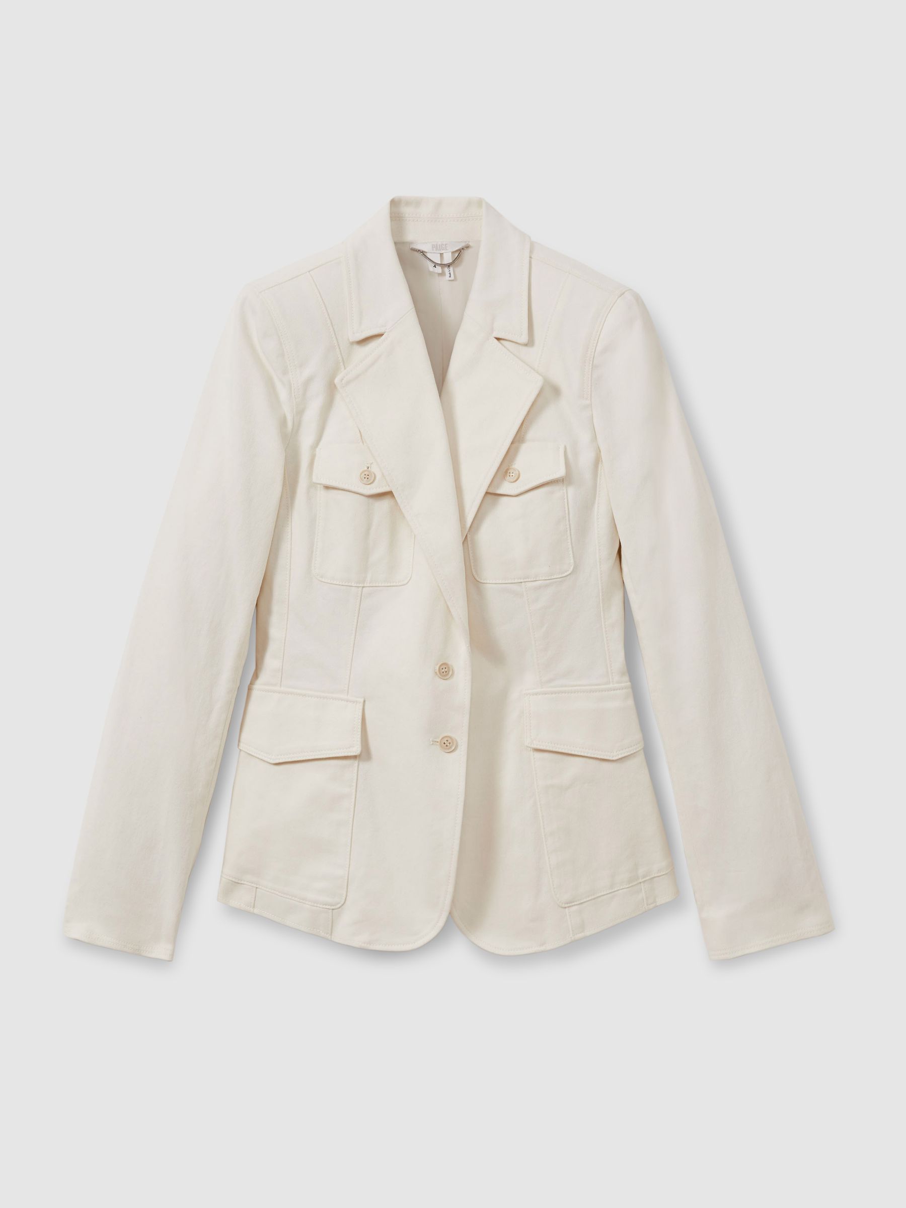 Romona Ivory Paige Denim Blazer - Image 1 of 5