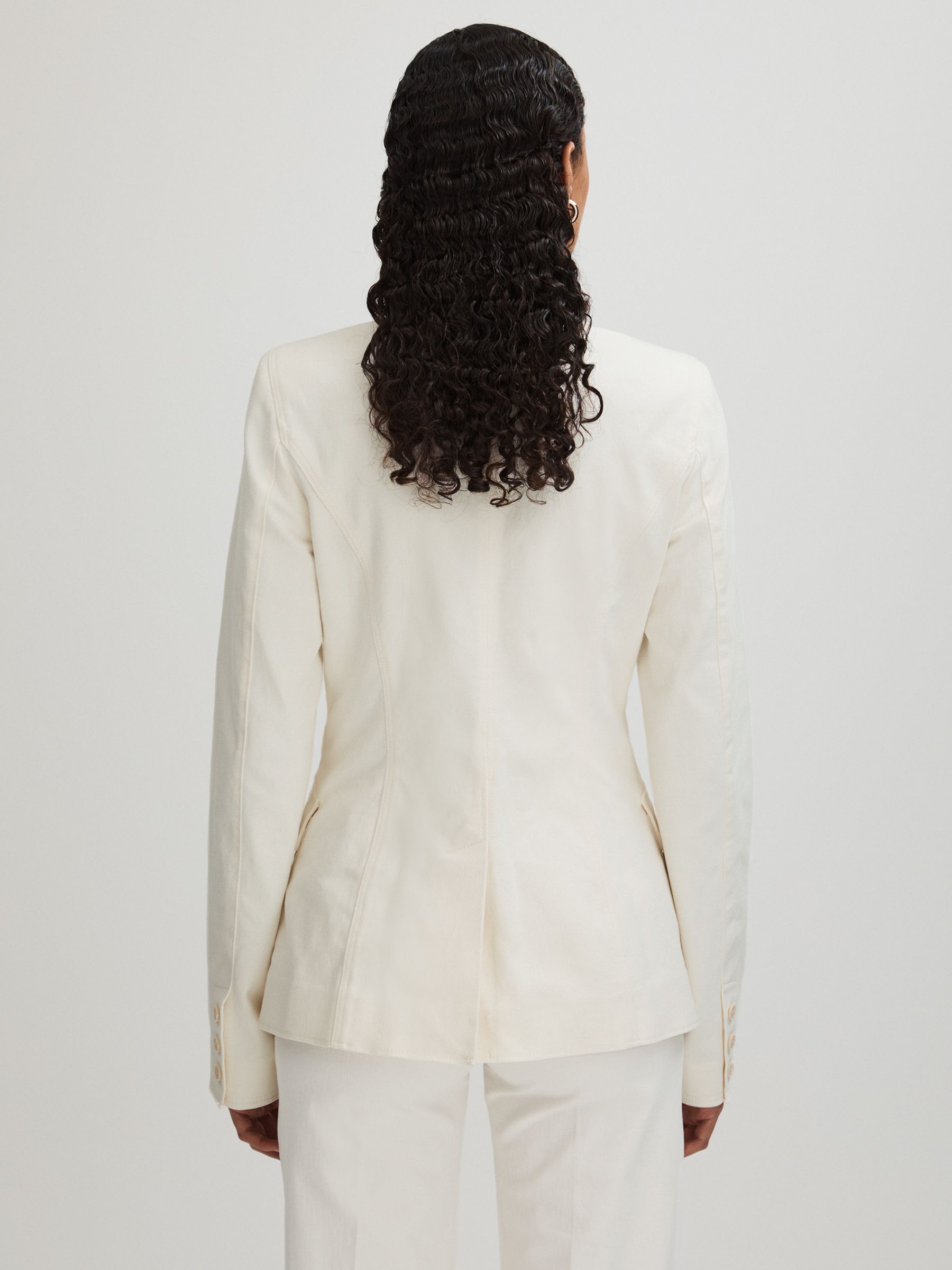 Romona Ivory Paige Denim Blazer - Image 4 of 5