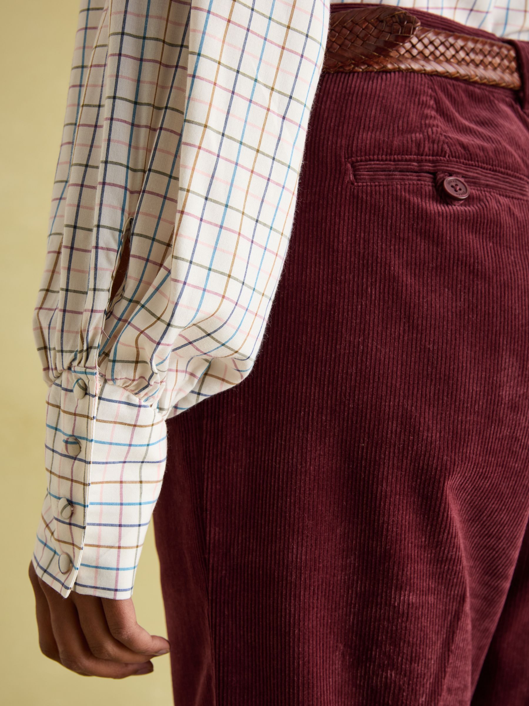 Harper Check Cotton Tie Neck Blouse - Image 6 of 6