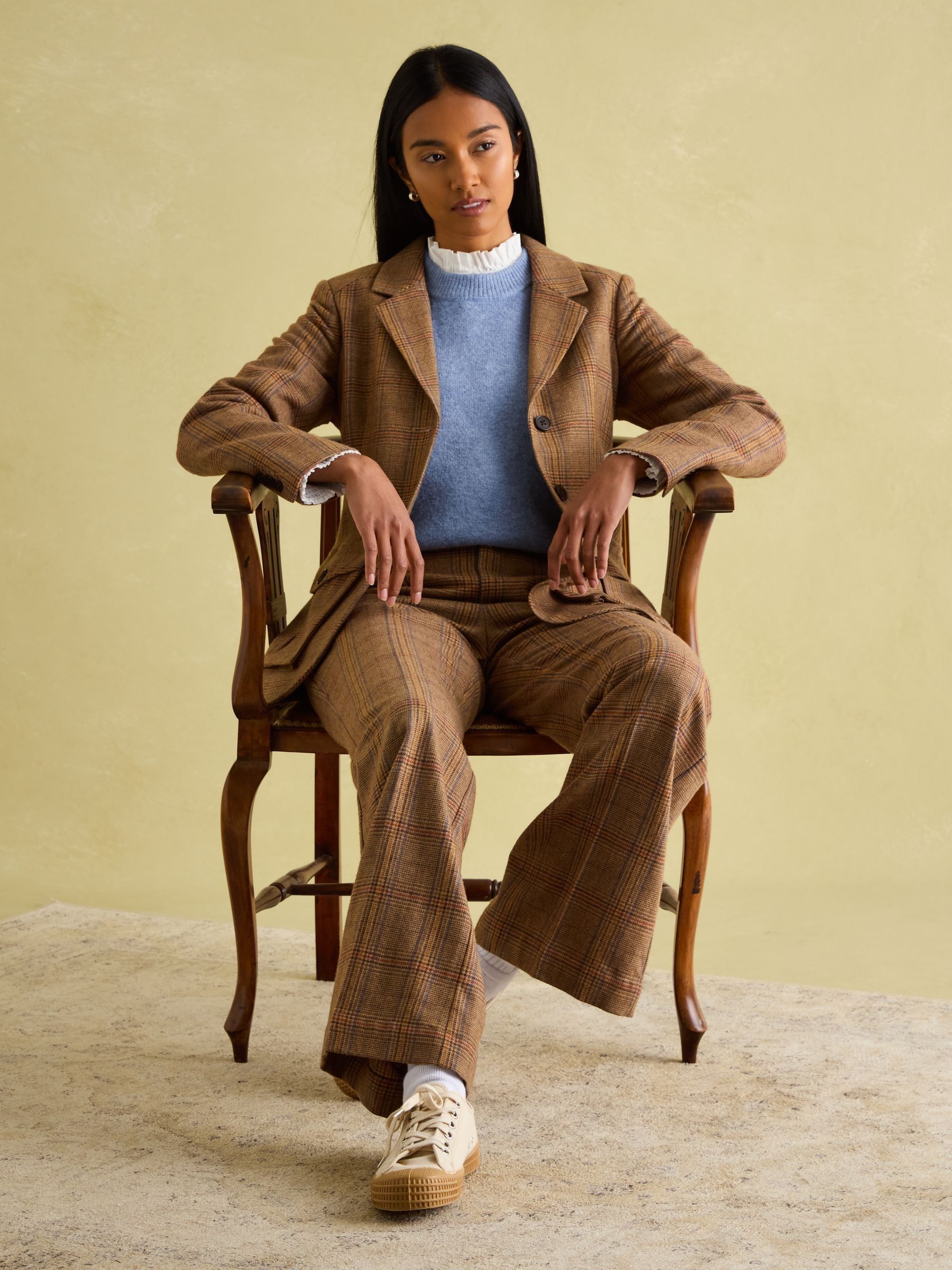 Holly Light Blue Regular Fit Knitted Vest - Image 3 of 7