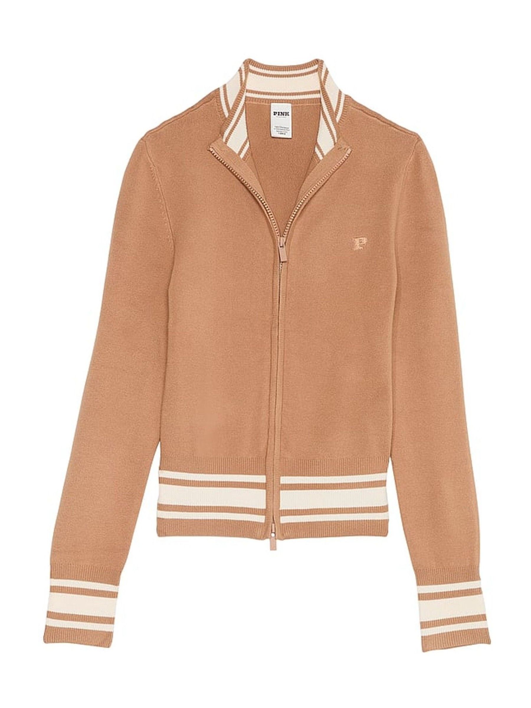 Toffee Brown Full Zip Knitted Jacket - Image 3 of 3