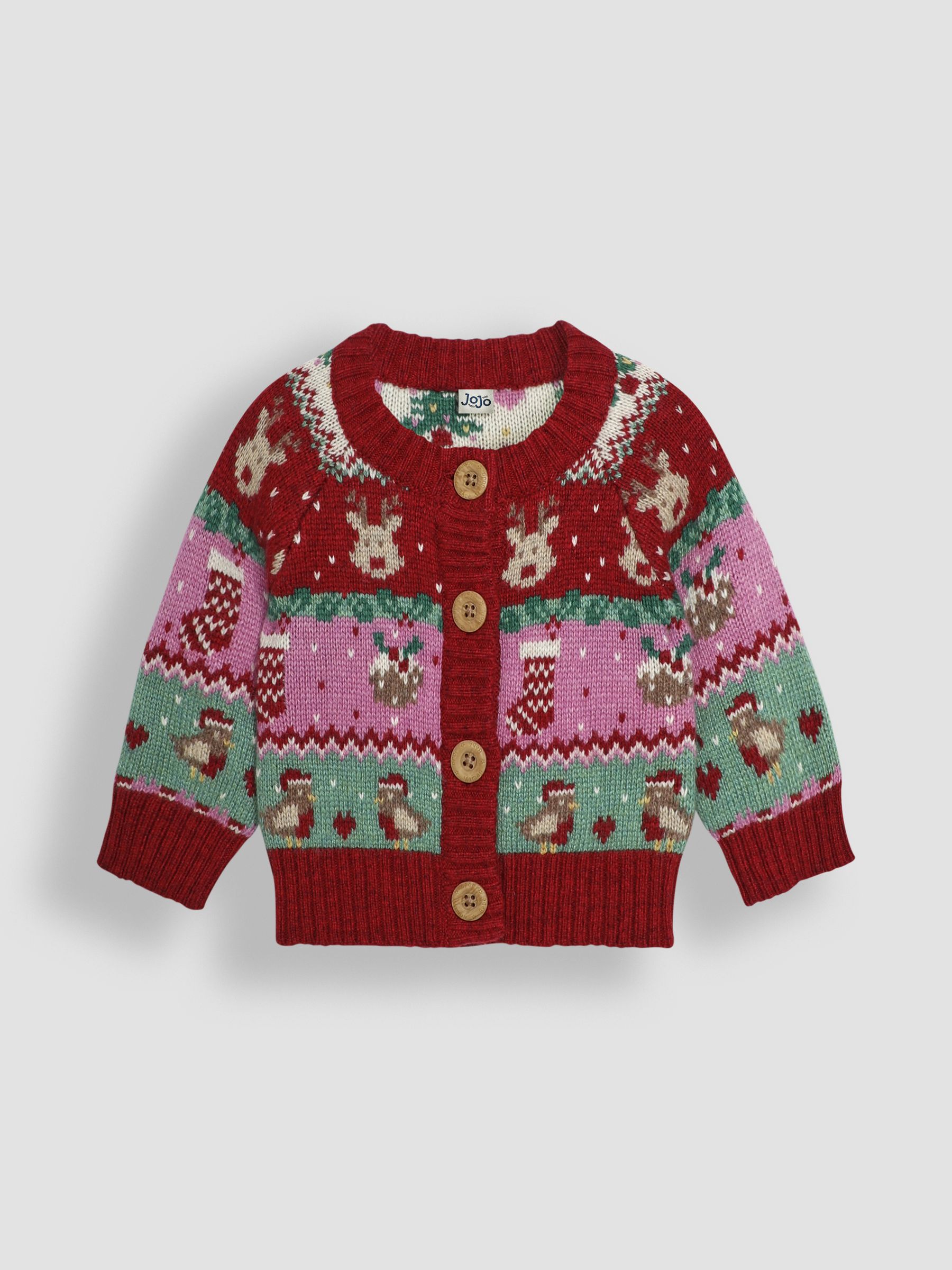 Christmas Festive Friends Fairisle Pattern Cardigan - Image 2 of 4