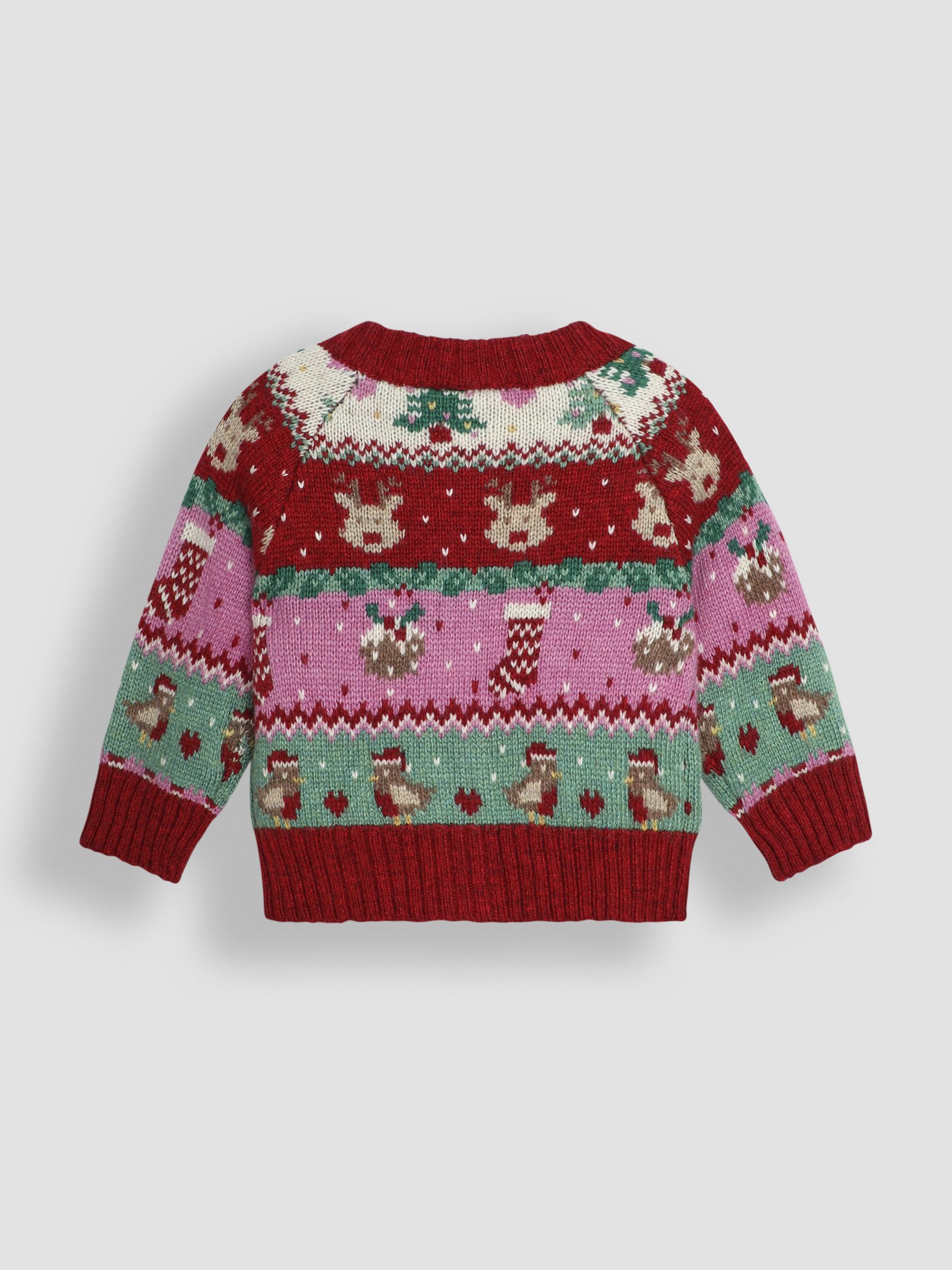 Christmas Festive Friends Fairisle Pattern Cardigan - Image 3 of 4