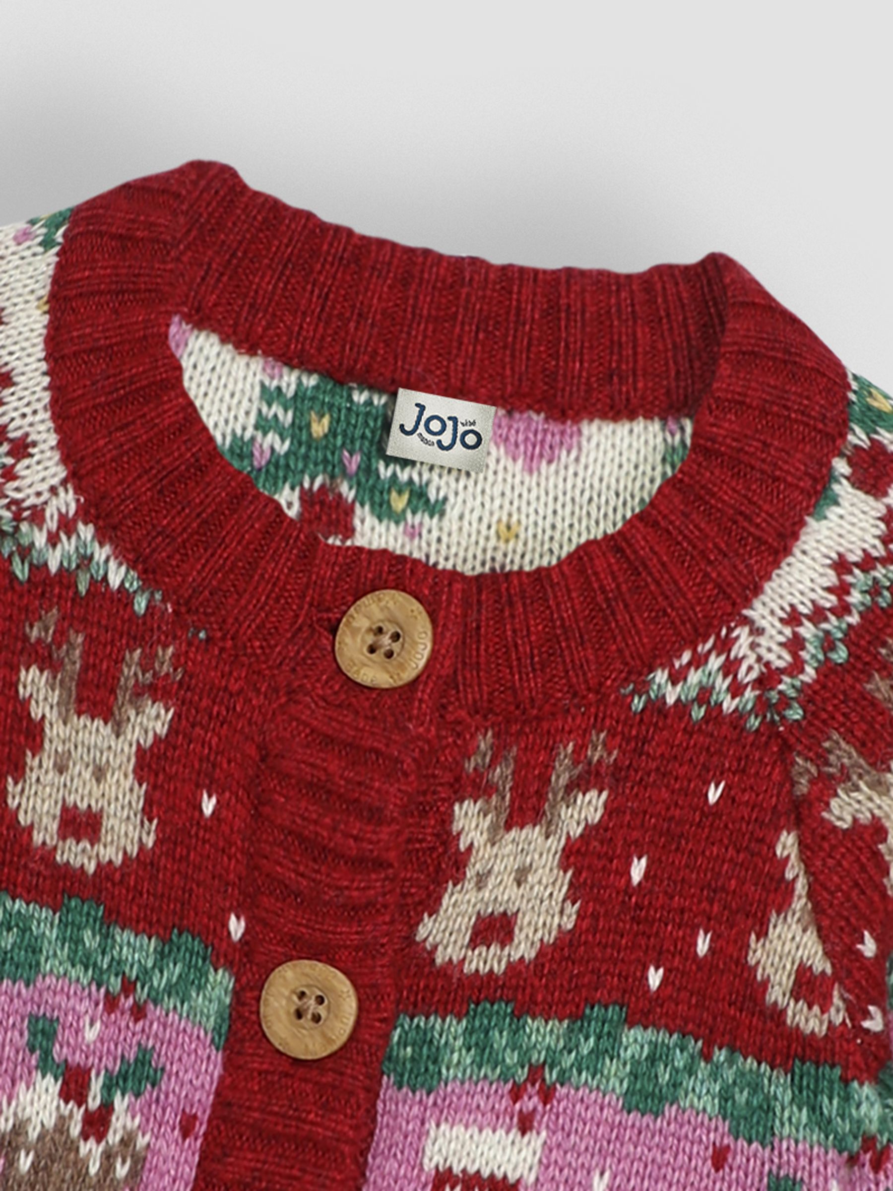 Christmas Festive Friends Fairisle Pattern Cardigan - Image 4 of 4