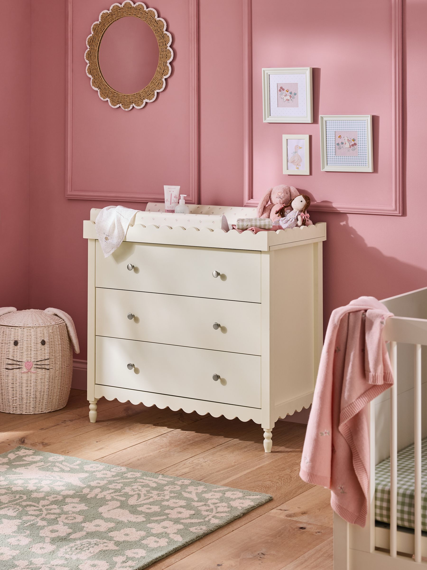 White Elodie Changing Table - Image 1 of 8