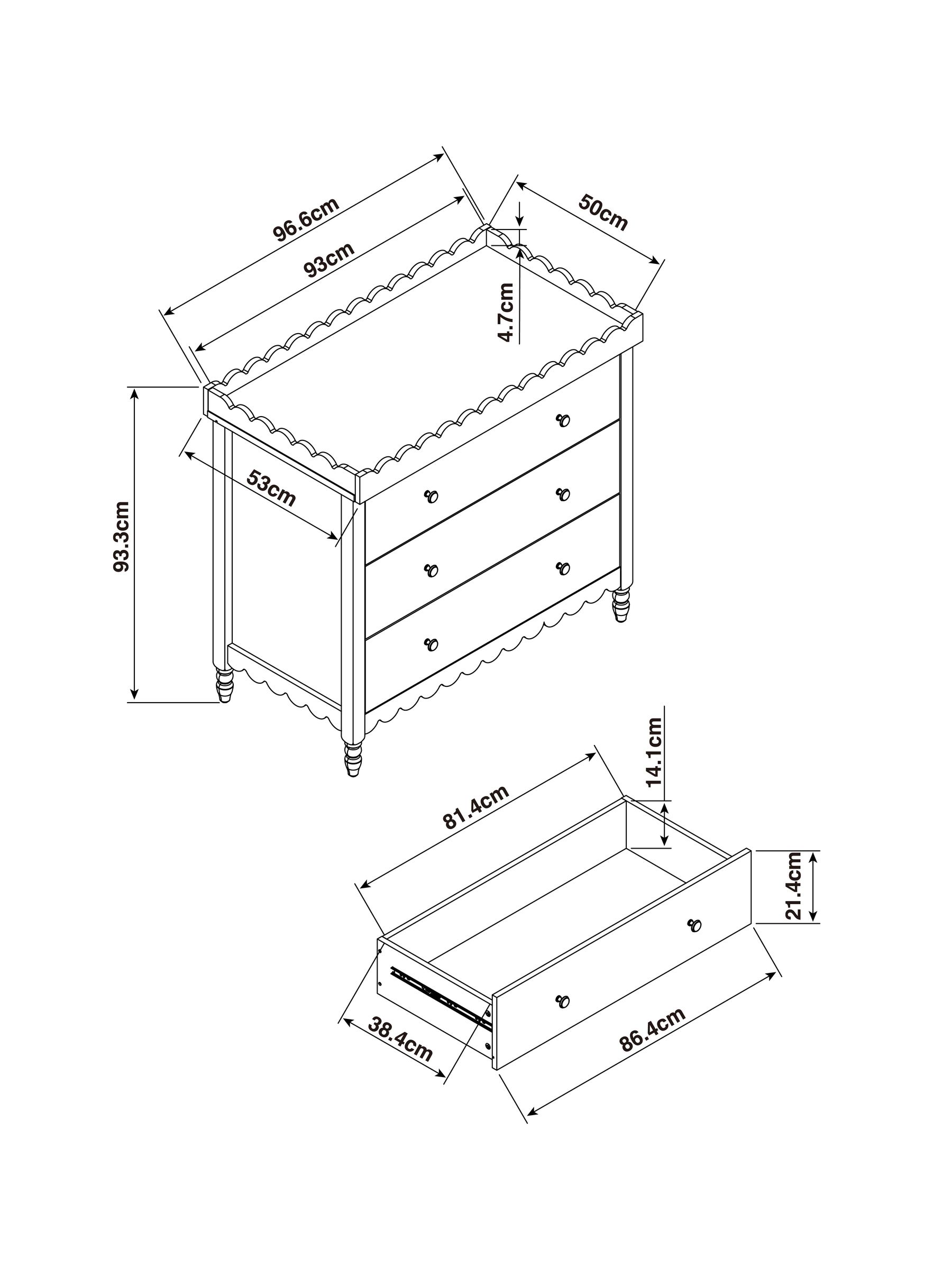 White Elodie Changing Table - Image 9 of 9