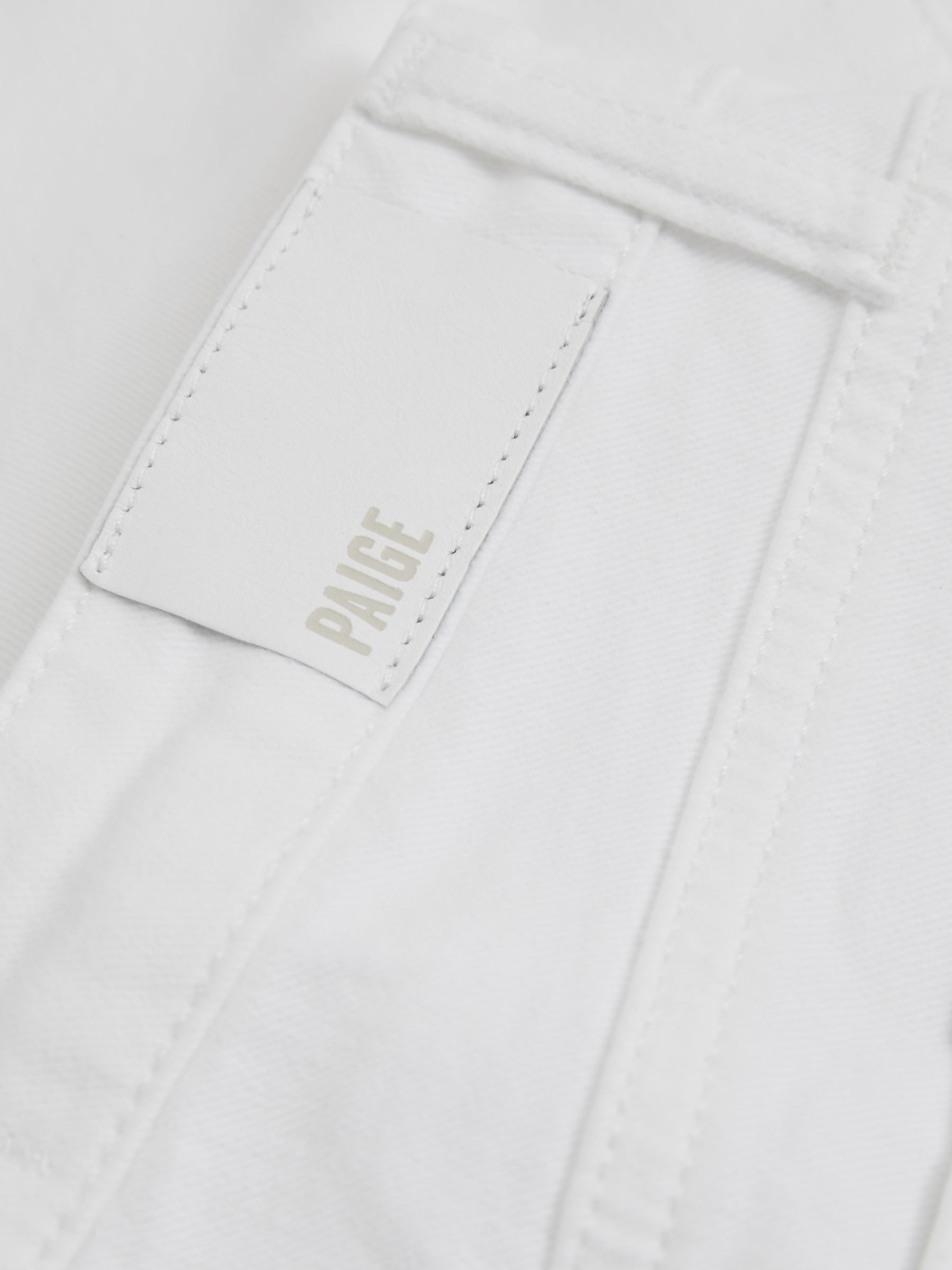 Cindy White Paige Straight Leg Raw Hem Jeans - Image 2 of 5