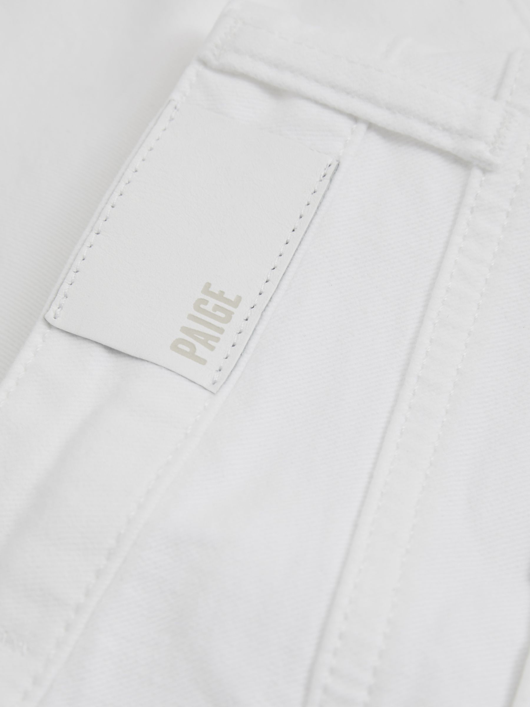 Cindy White Paige Straight Leg Raw Hem Jeans - Image 5 of 5
