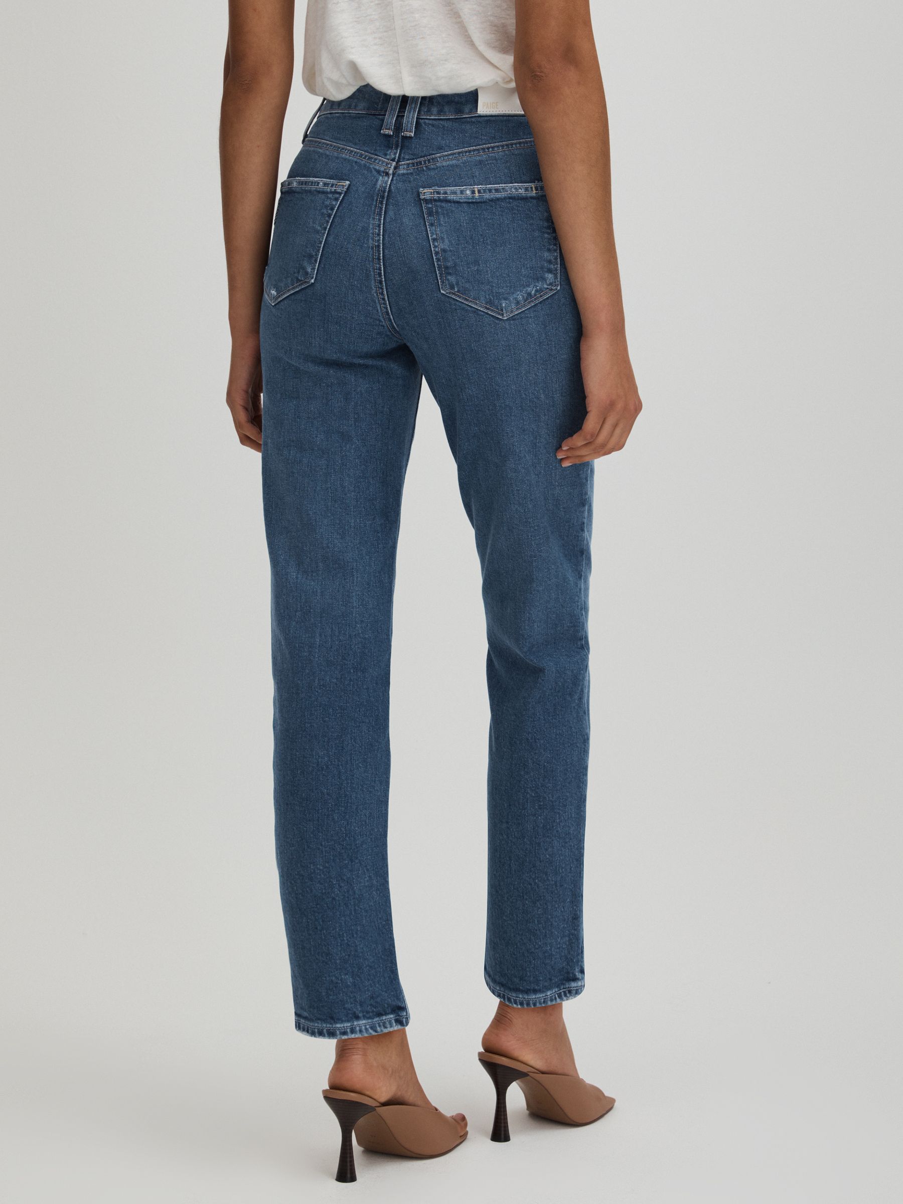 Sarah Familia Blue Paige Straight Leg Cropped Jeans - Image 4 of 5