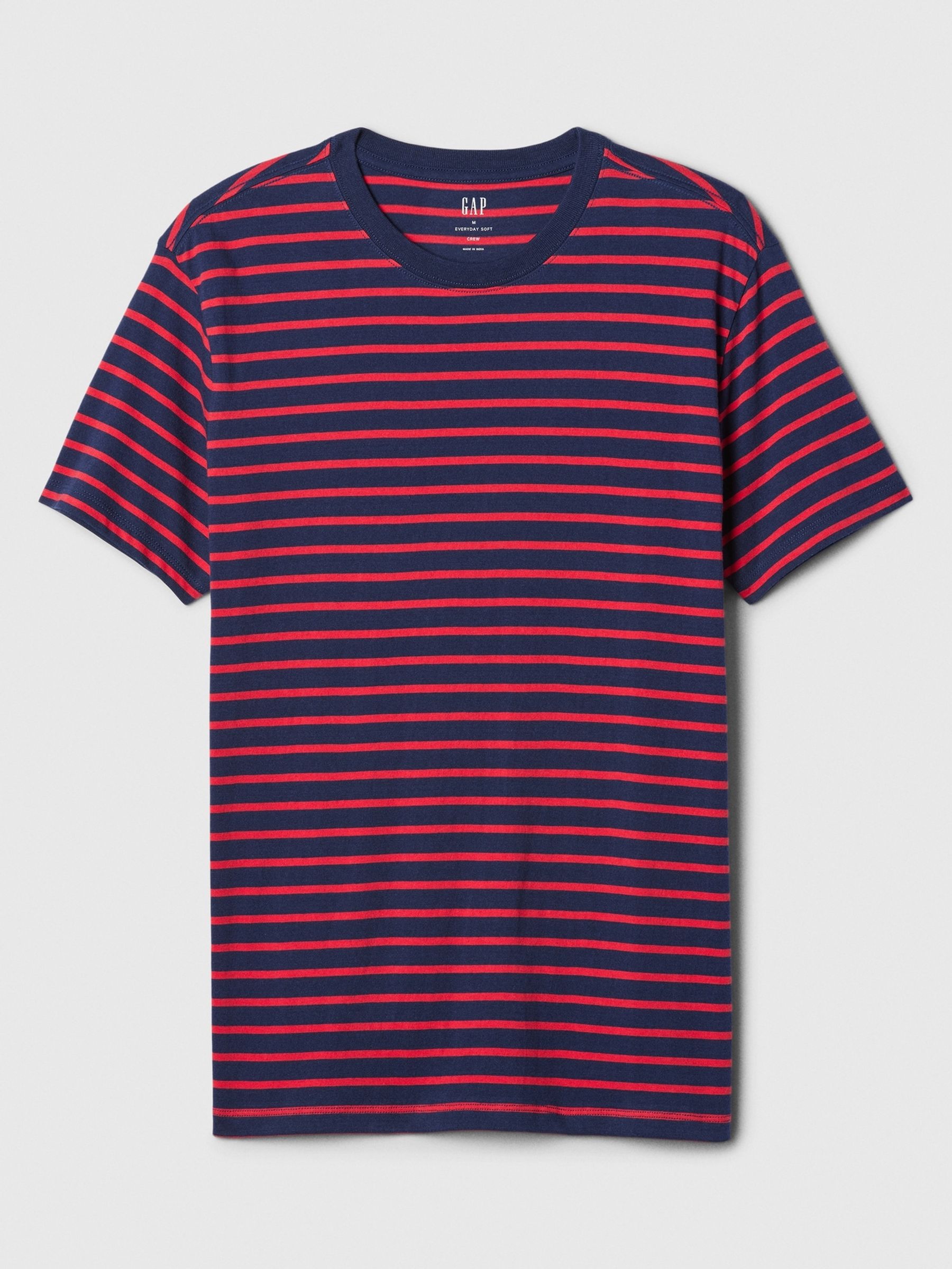 Navy/Blue Stripe Cotton Everyday Soft Stripe T-Shirt - Image 4 of 4