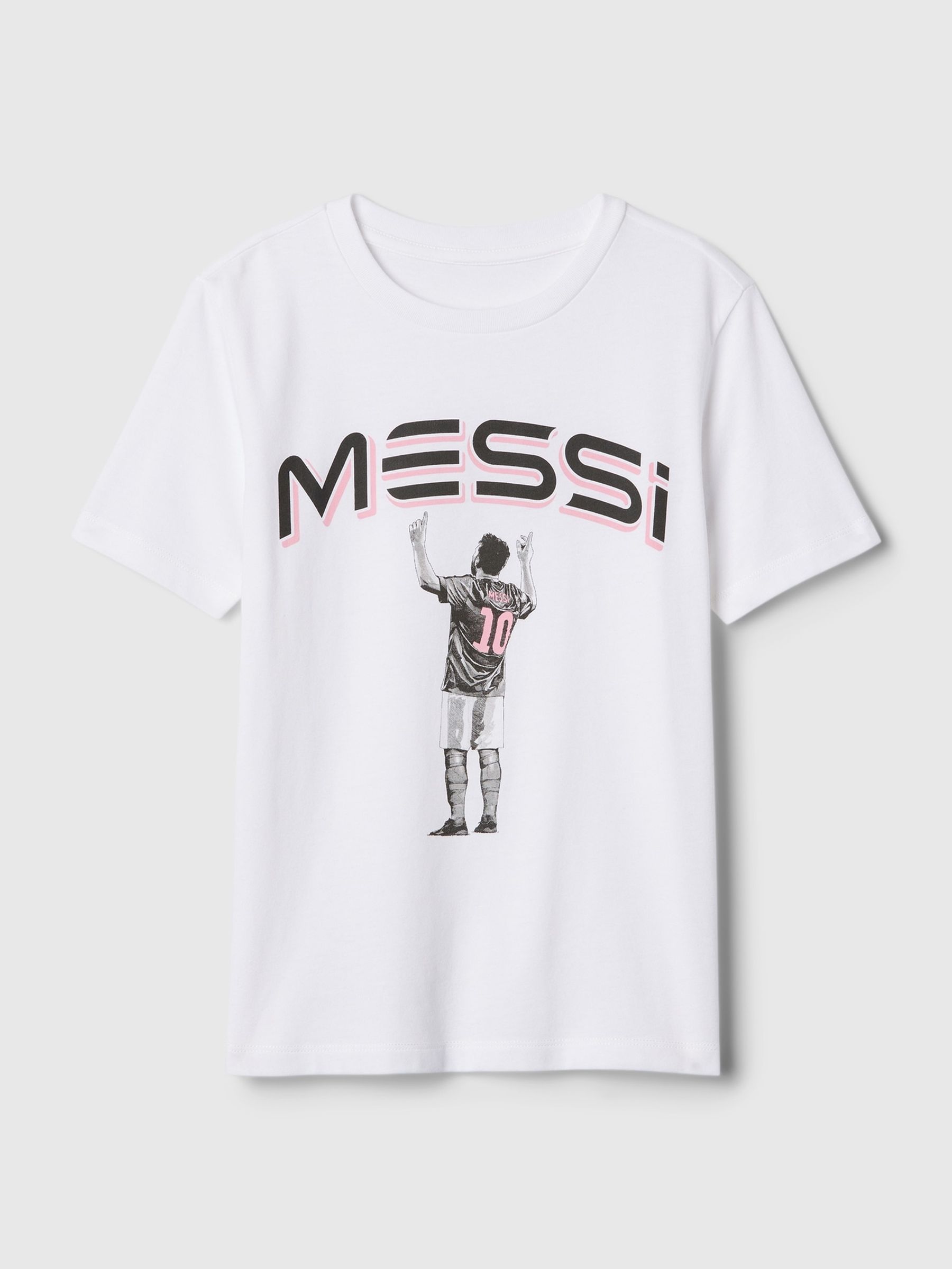 White Messi Graphic Short Sleeve Crew Neck T-Shirt (4-13yrs) - Image 5 of 5