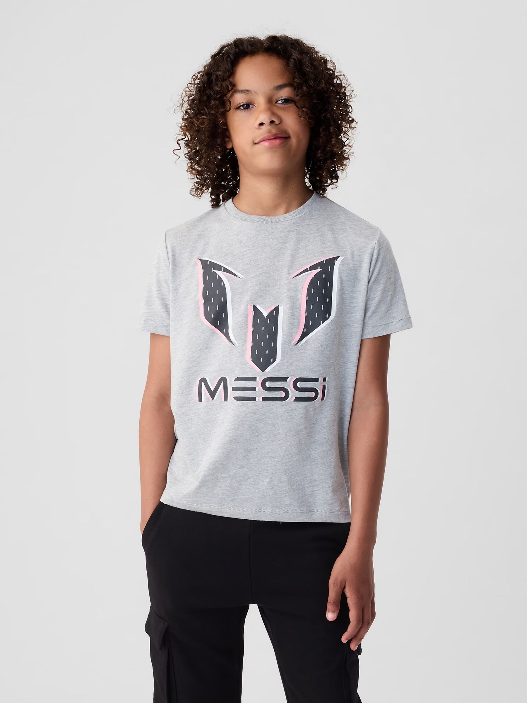 Grey Messi Graphic Short Sleeve Crew Neck T-Shirt (4-13yrs) - Image 3 of 5