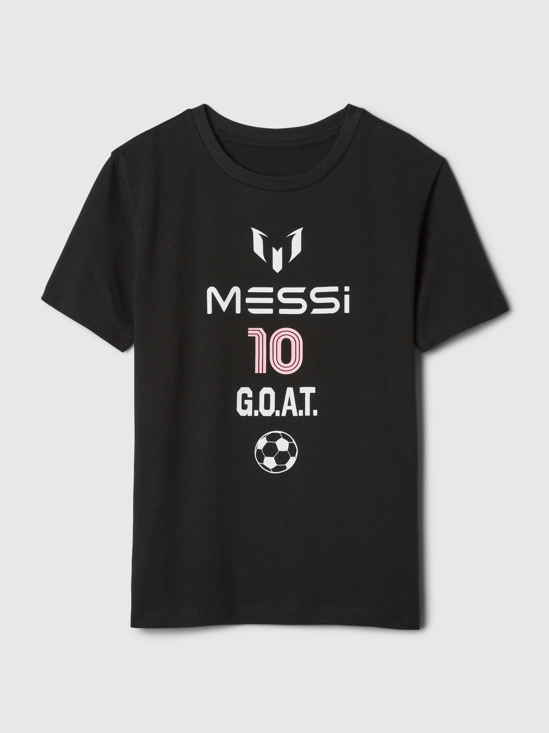 Black Messi Graphic Short Sleeve Crew Neck T-Shirt (4-13yrs) - Image 5 of 5