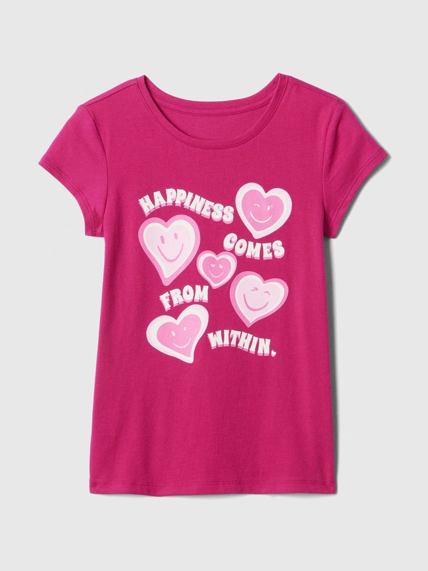 Pink Crew Neck Short Sleeve T-Shirt (4-13yrs) - Image 1 of 3