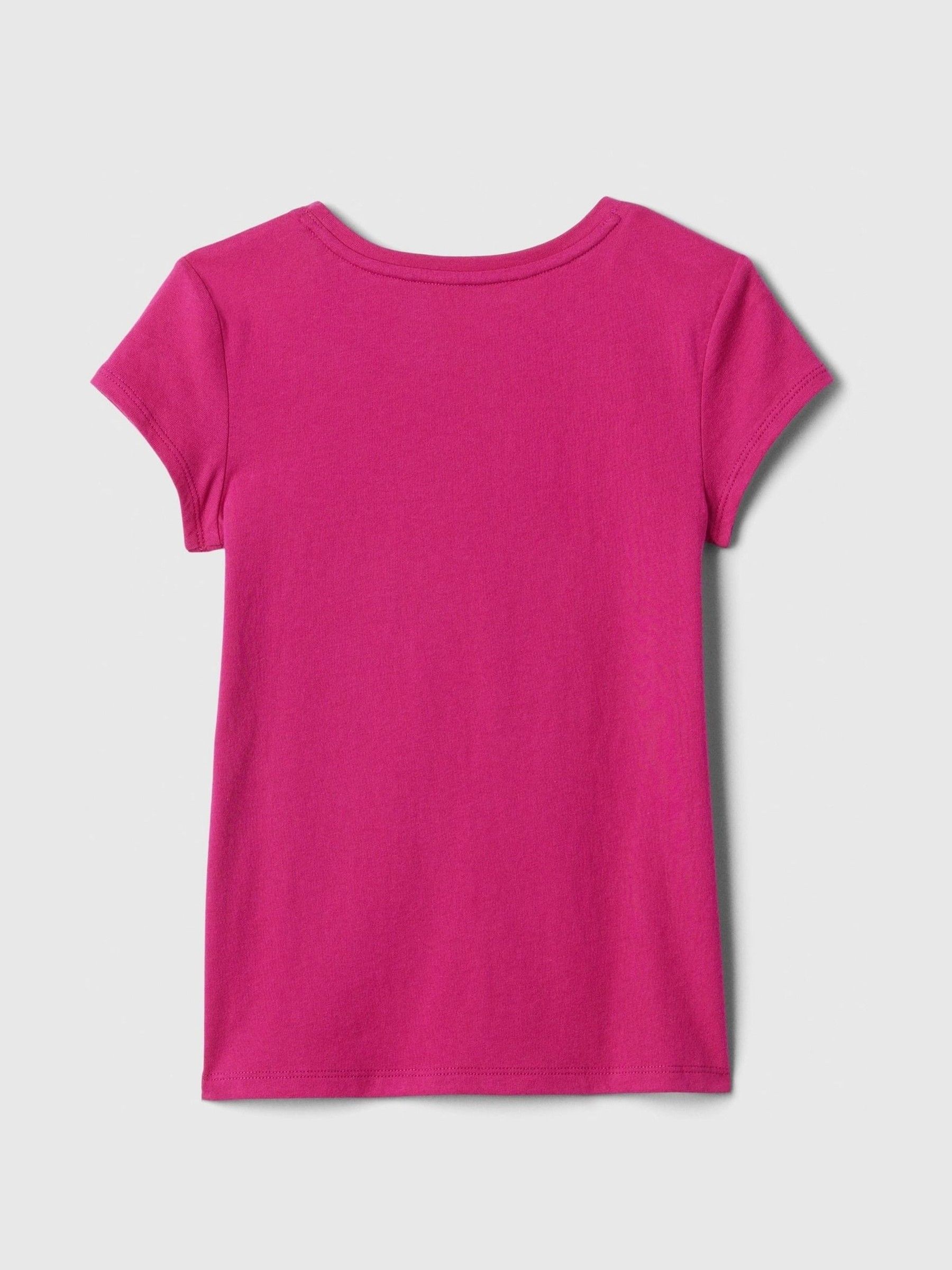 Pink Crew Neck Short Sleeve T-Shirt (4-13yrs) - Image 2 of 3