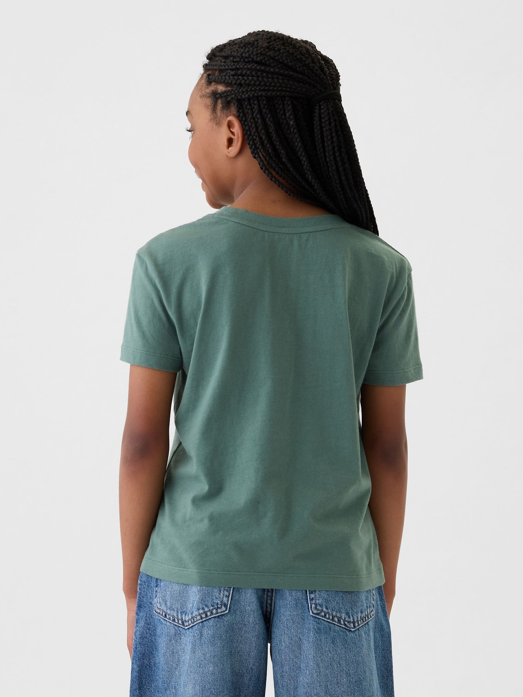 Green Heart Graphic Short Sleeve Crew Neck T-Shirt (4-13yrs) - Image 2 of 4