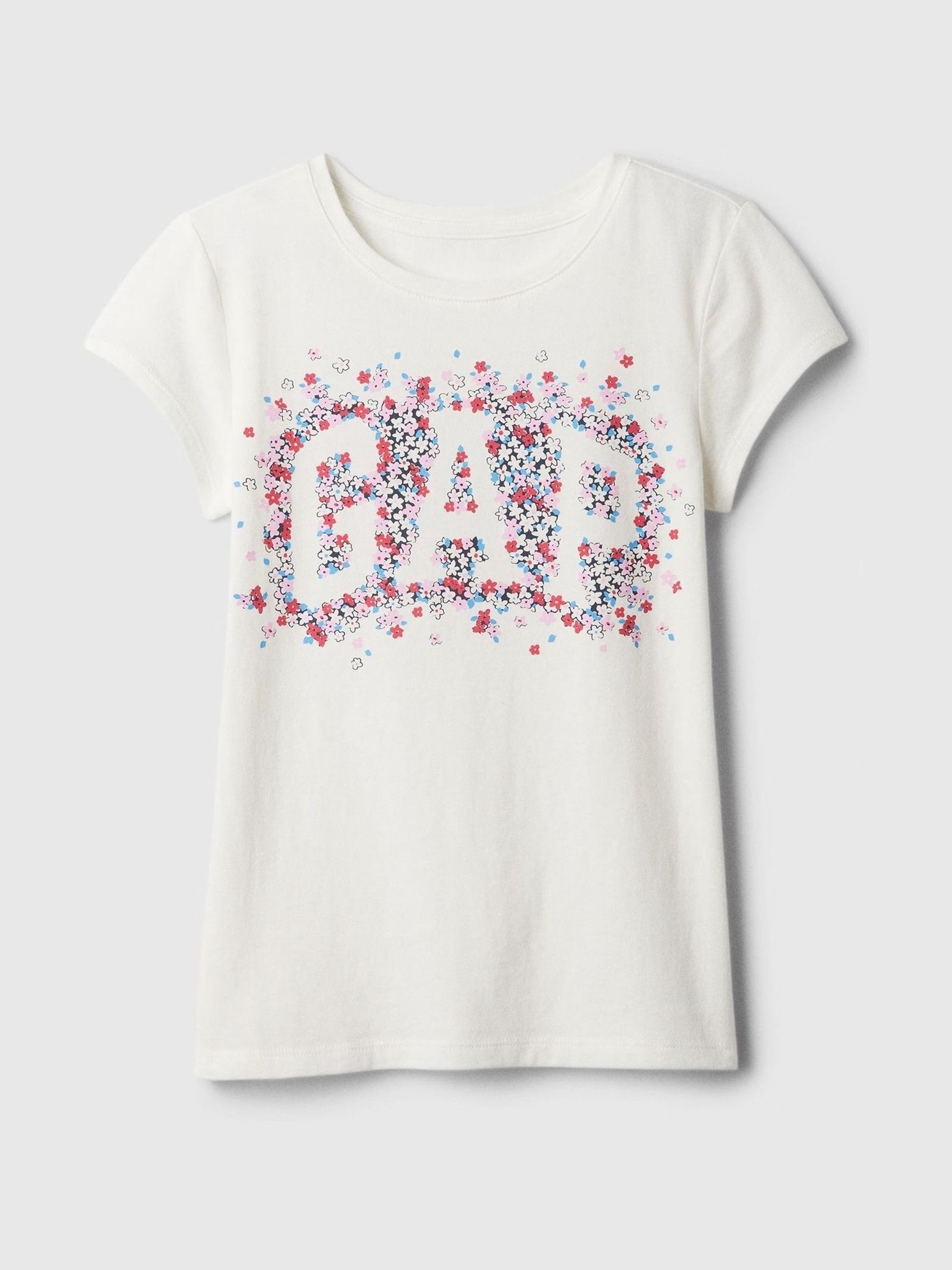 White Floral Cotton Graphic Short Sleeve T-Shirt (4-13yrs) - Image 1 of 2