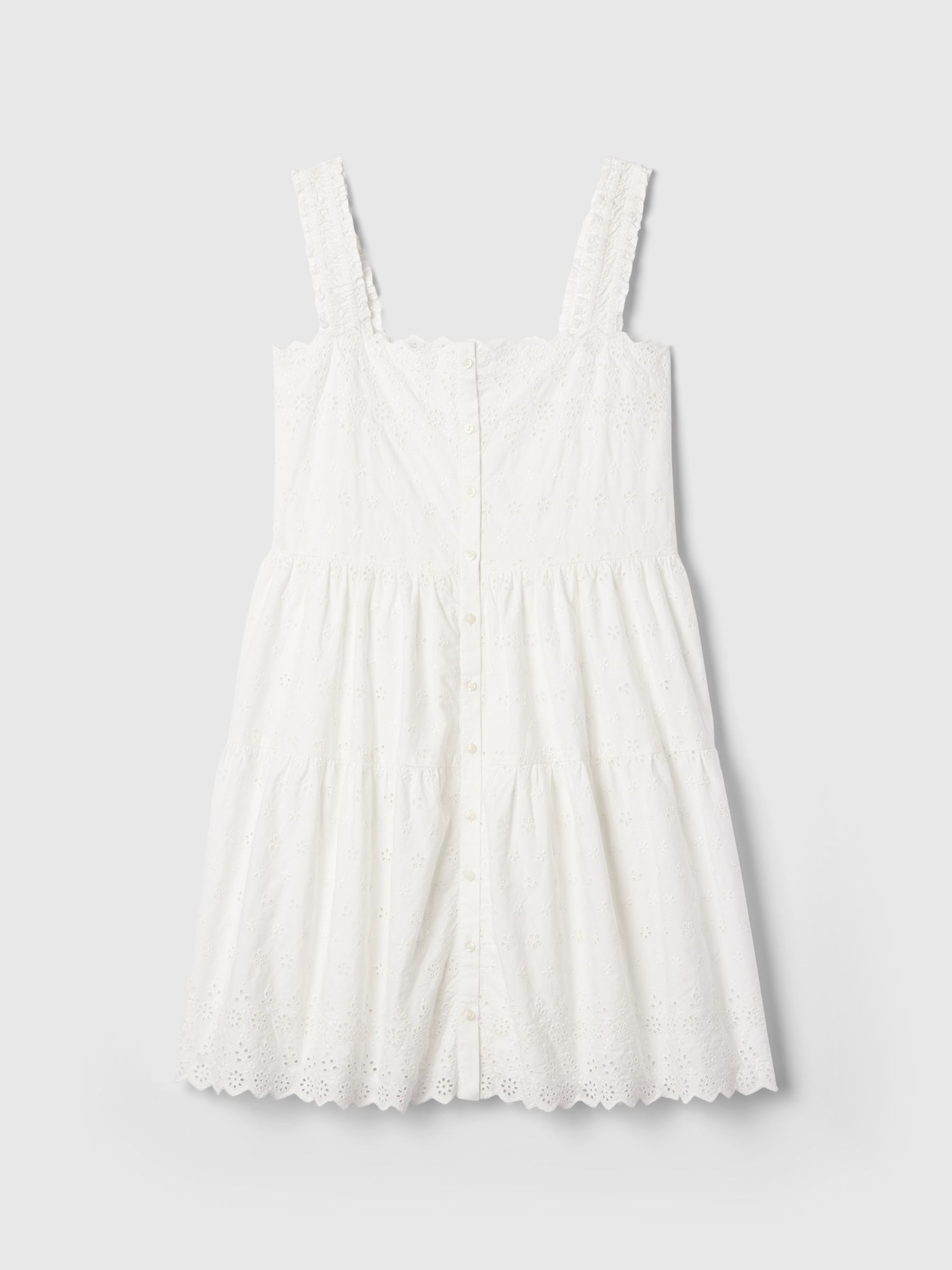 White DÔEN Eyelet Dress (Kids) - Image 4 of 4