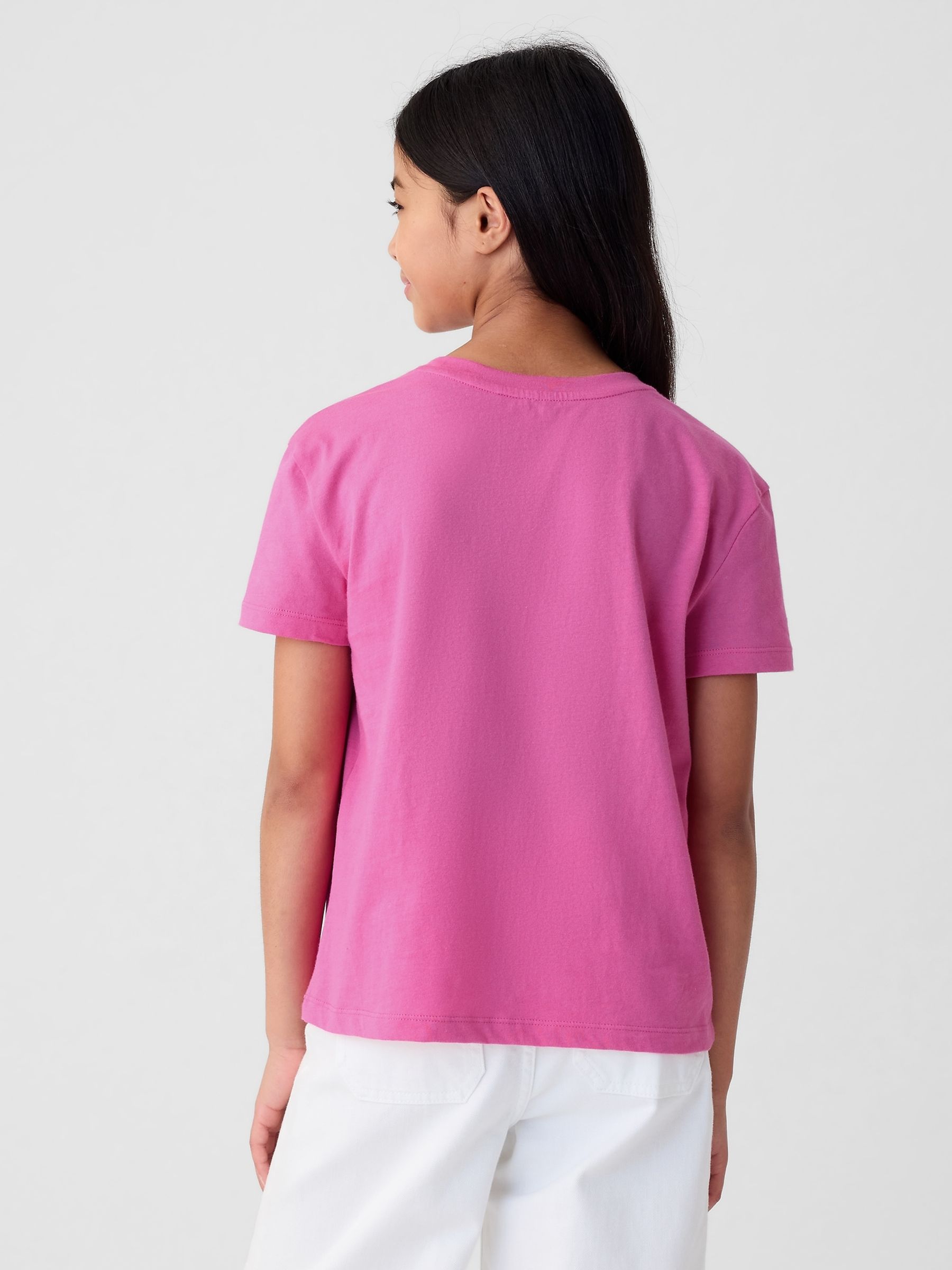 Pink Floral Graphic Short Sleeve Crew Neck T-Shirt (4-13yrs) - Image 2 of 4