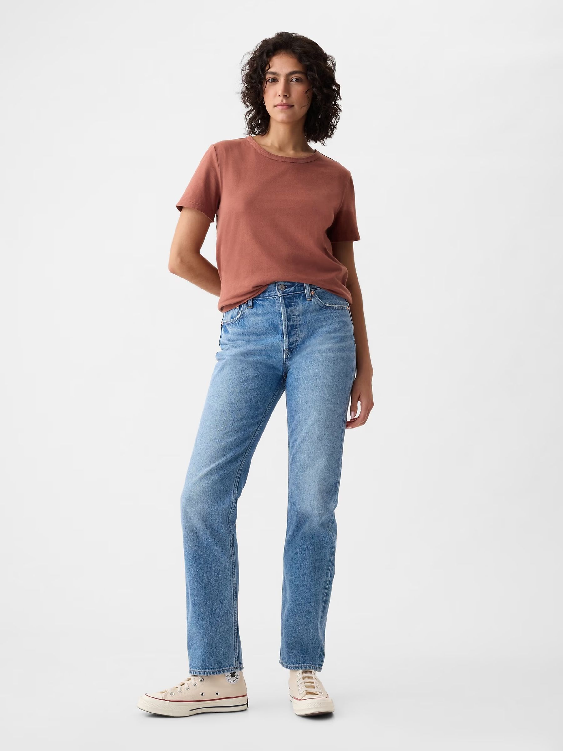Brown Organic Cotton Vintage Short Sleeve T-Shirt - Image 3 of 4