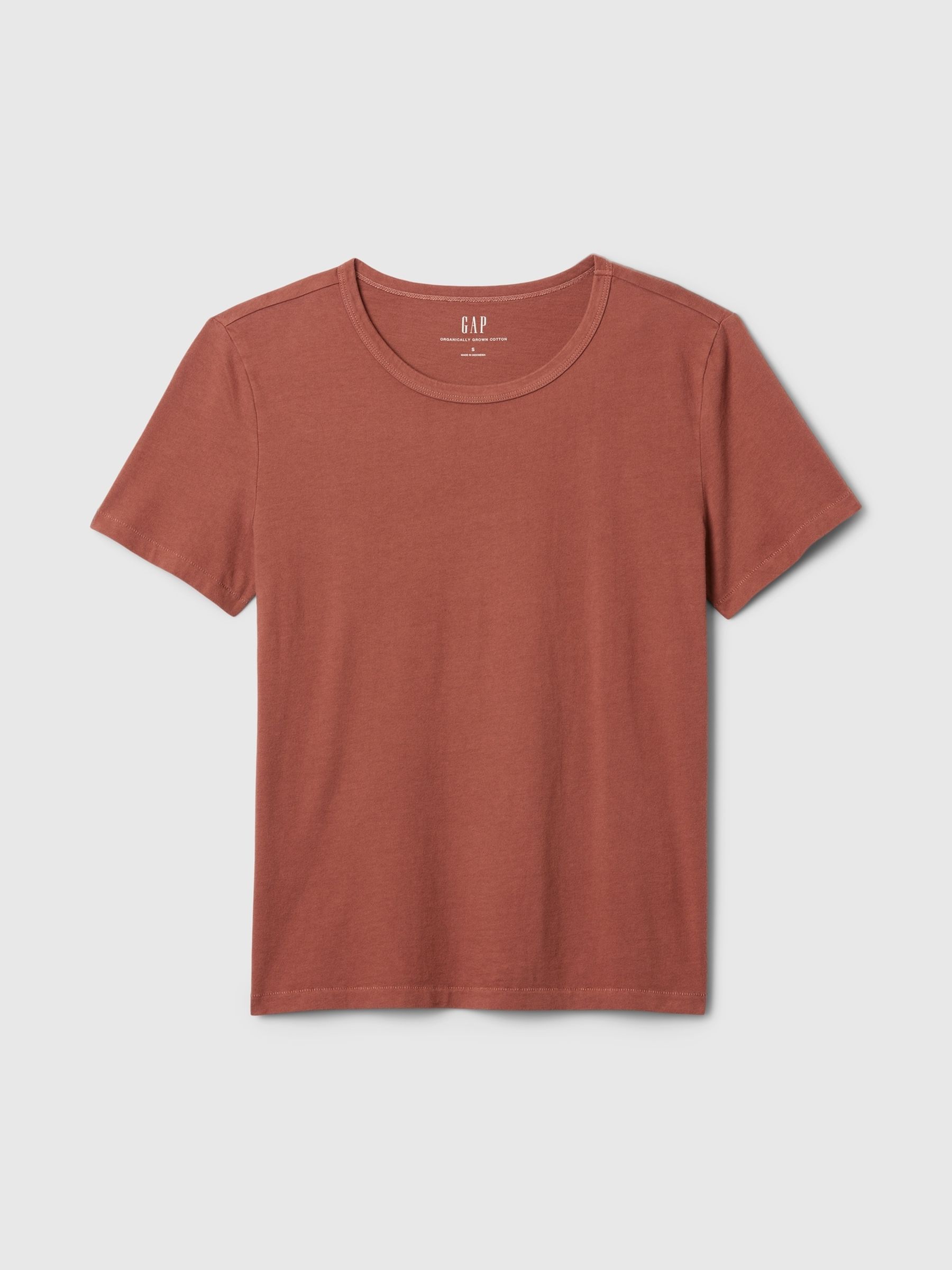 Brown Organic Cotton Vintage Short Sleeve T-Shirt - Image 4 of 4