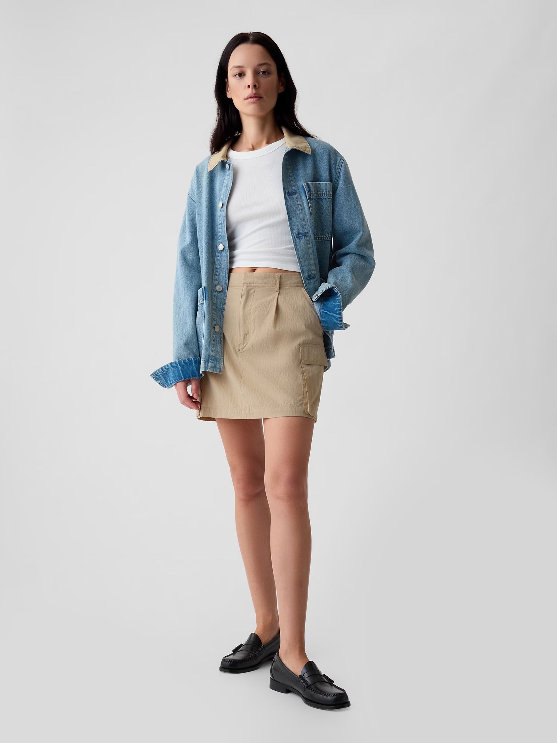 Beige Utility Mini Skirt - Image 4 of 4